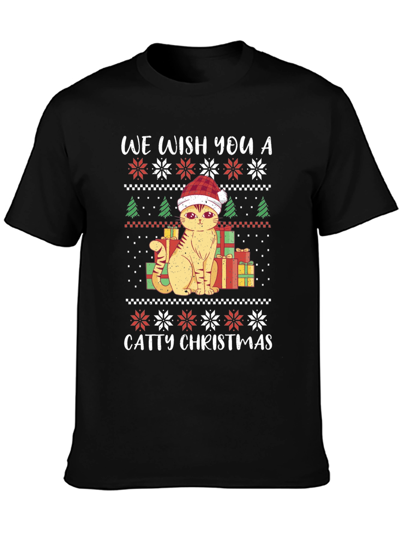 Catty Christmas T-Shirt - Festive Holiday Tee