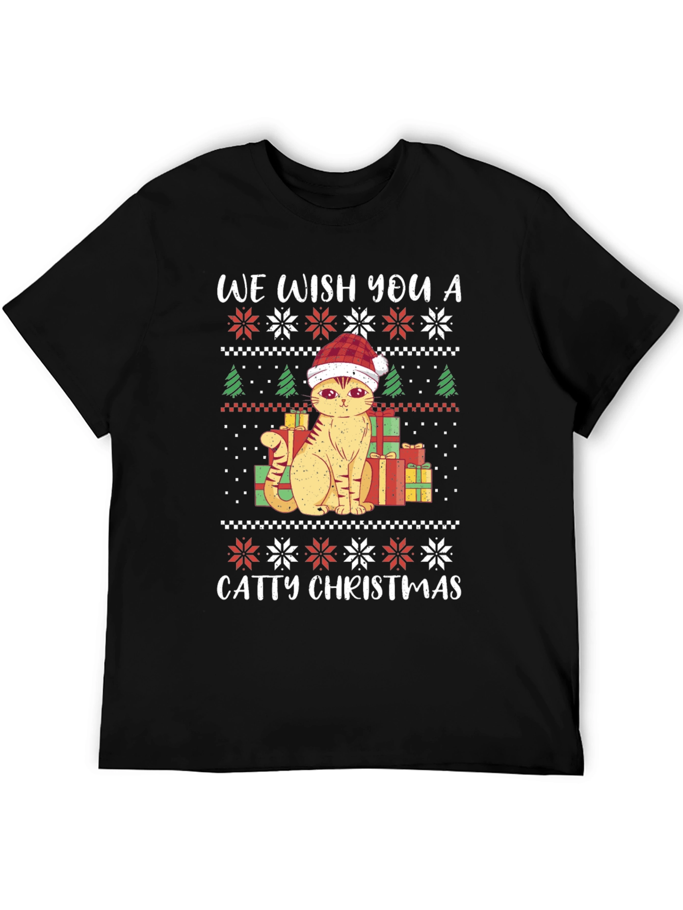 Catty Christmas T-Shirt - Festive Holiday Tee