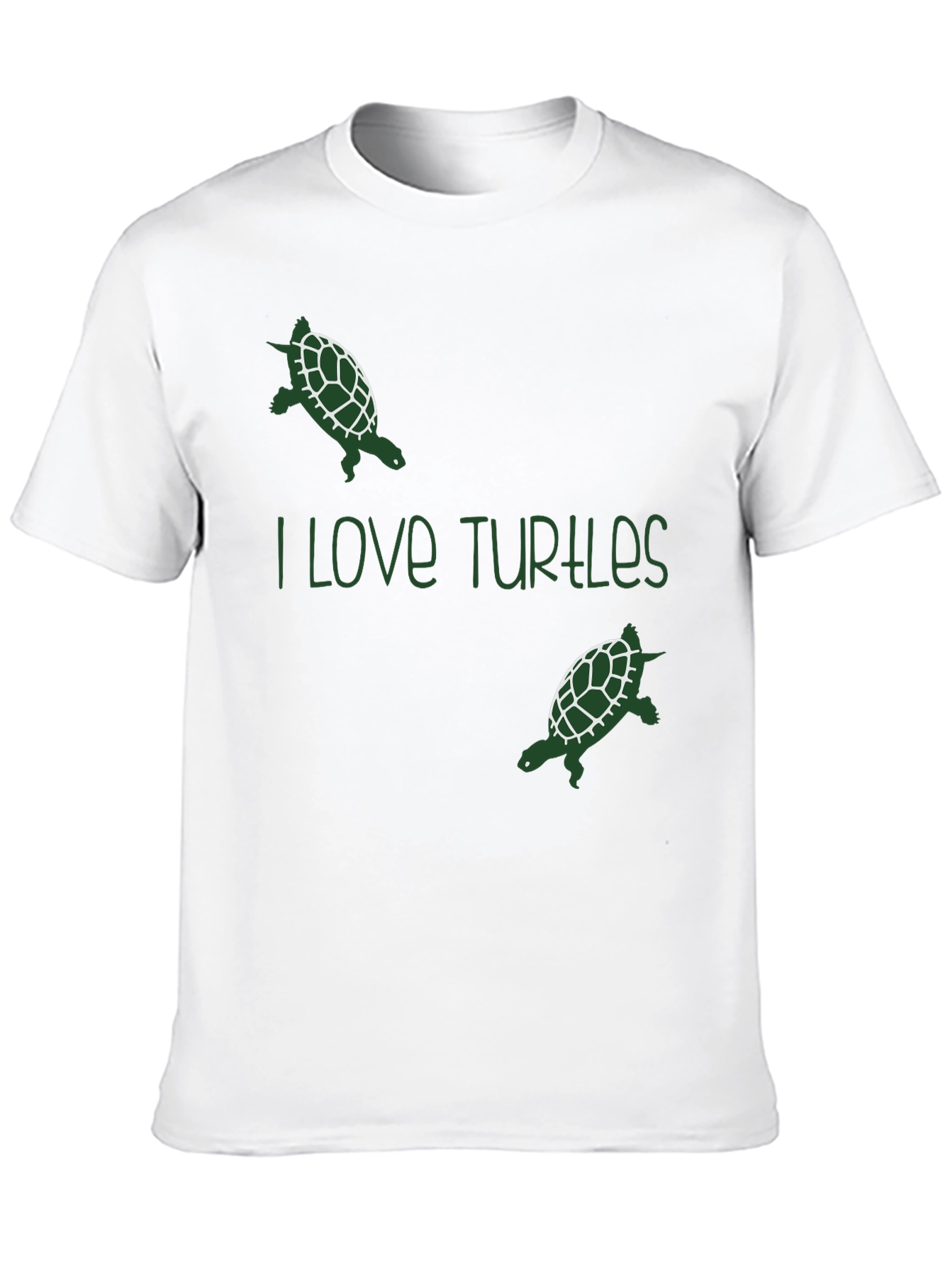 I Love Turtles Graphic Tee - Black