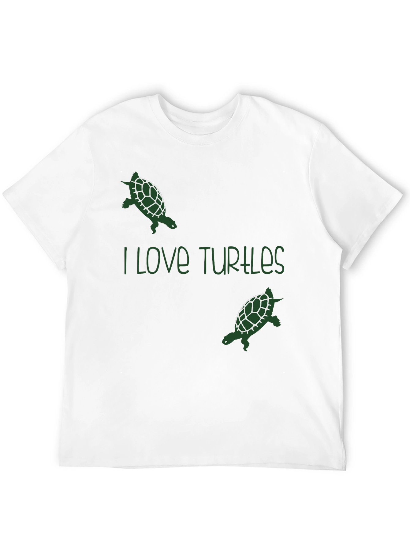 I Love Turtles Graphic Tee - Black