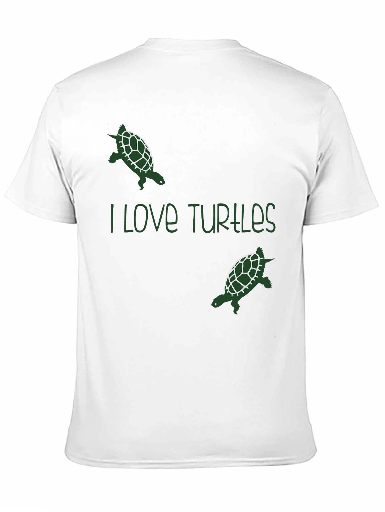 I Love Turtles Graphic Tee - Black