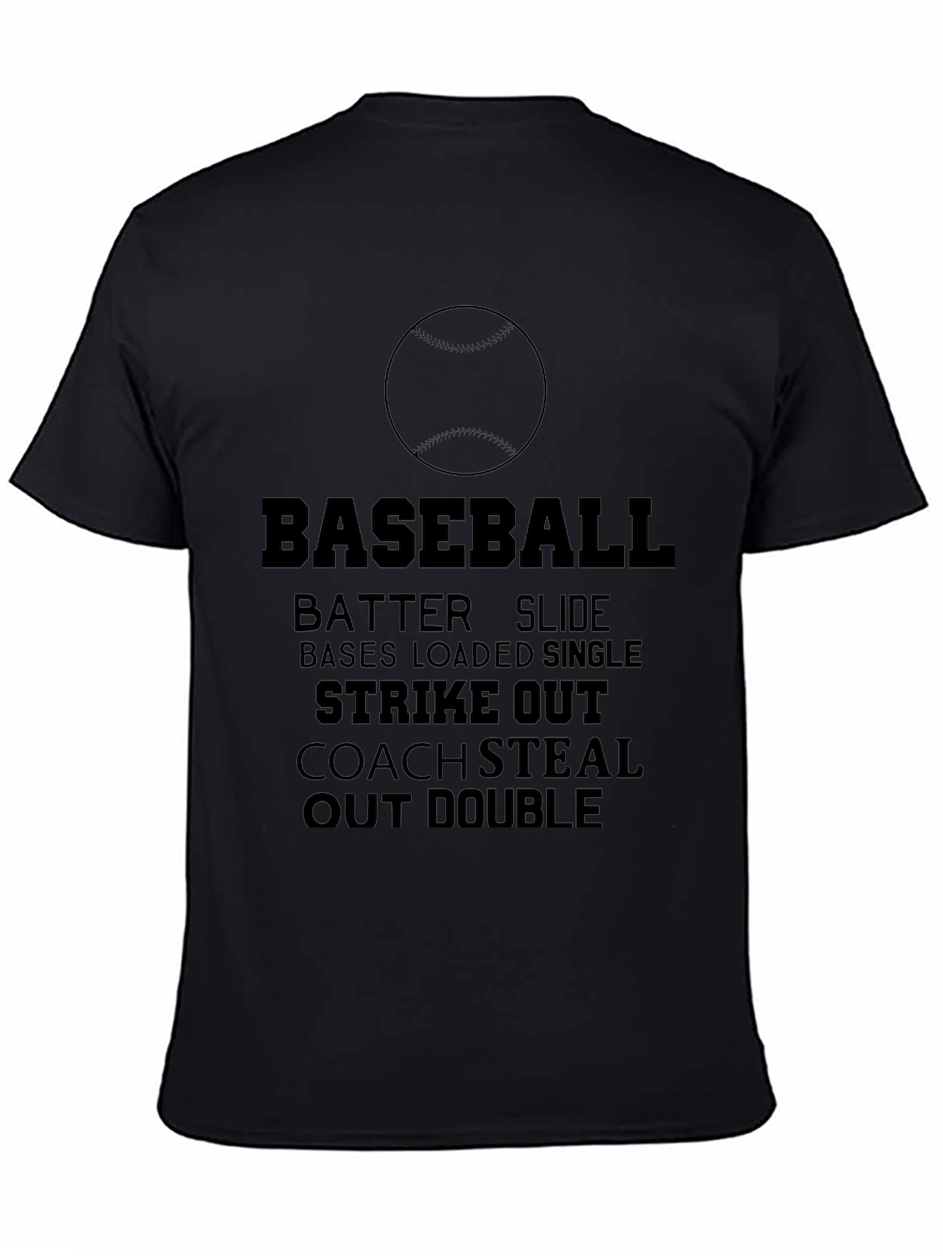 Baseball Word Art Graphic T-Shirt