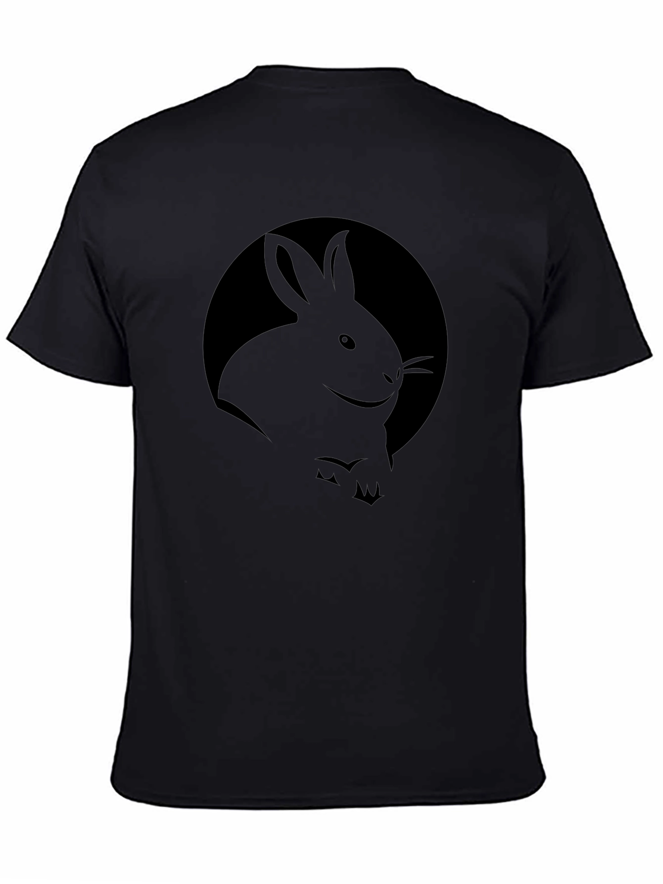 Rabbit Graphic Black T-Shirt