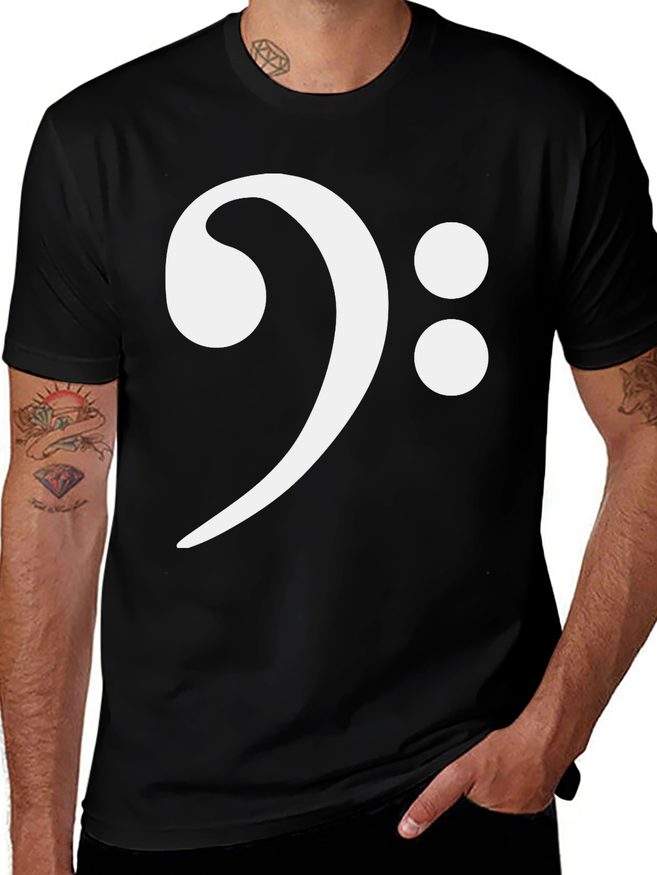 Bass Clef T-Shirt - Music Lover Tee