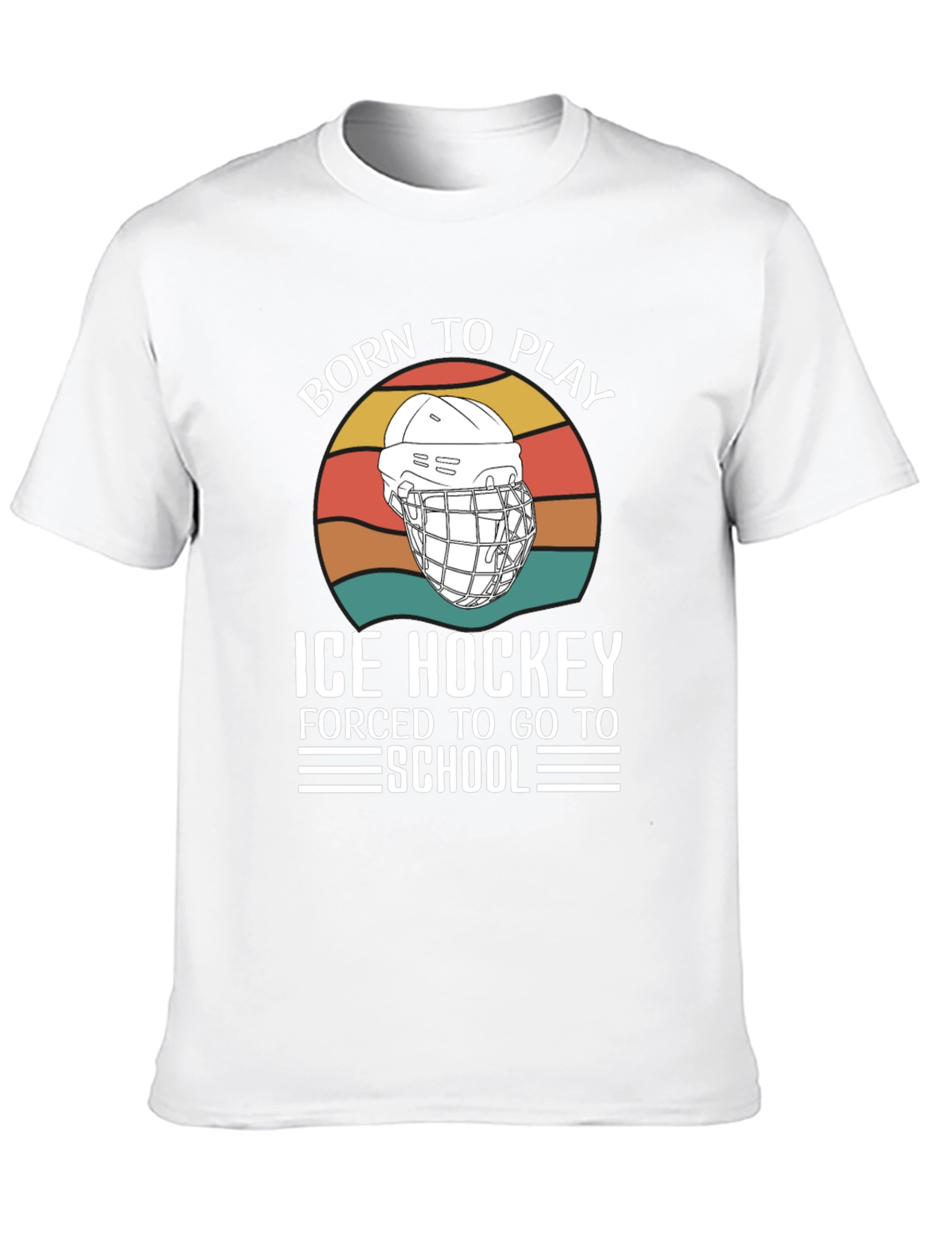 Born To Play Ice Hockey Graphic T-Shirt