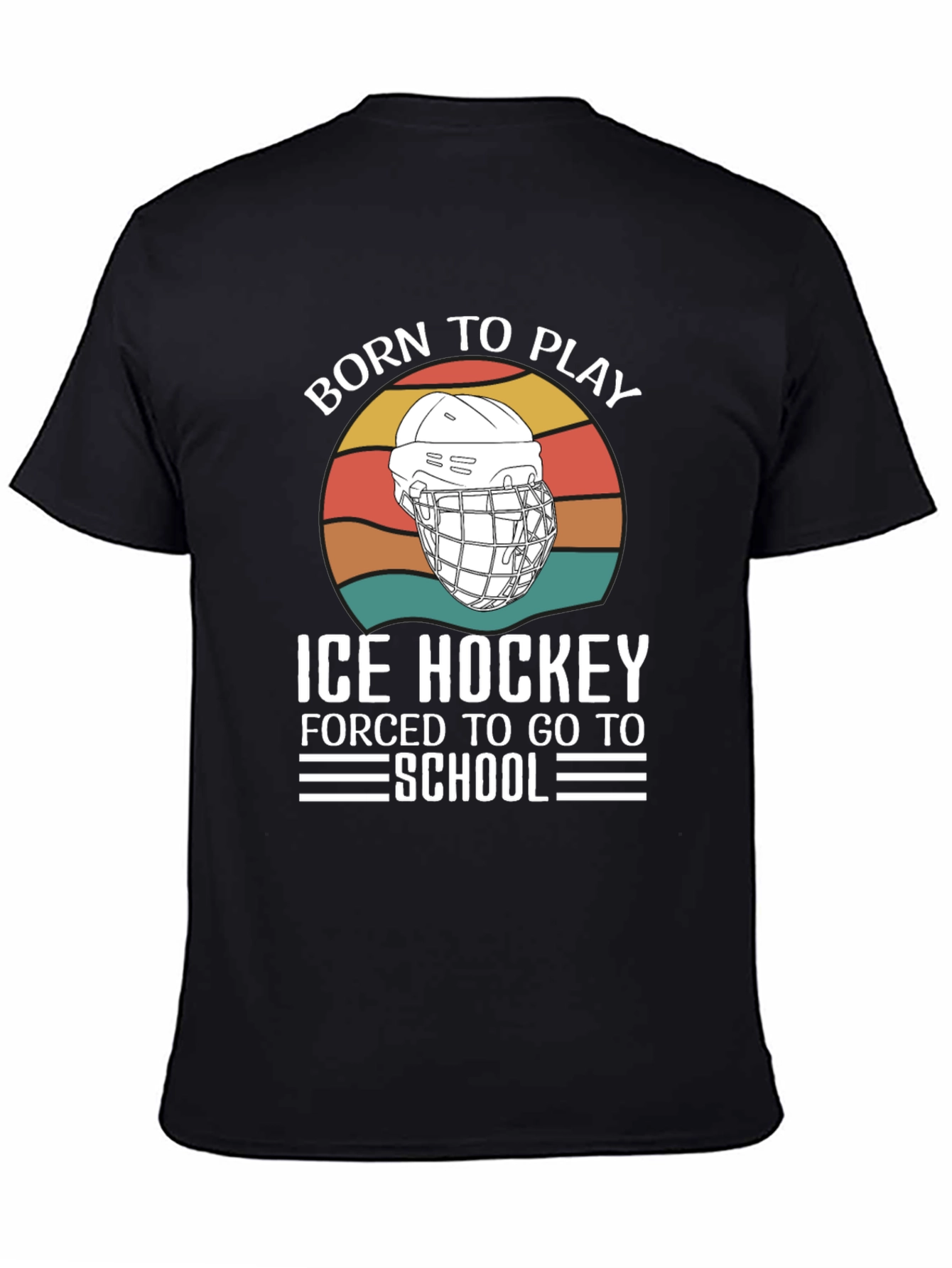 Born To Play Ice Hockey Graphic T-Shirt
