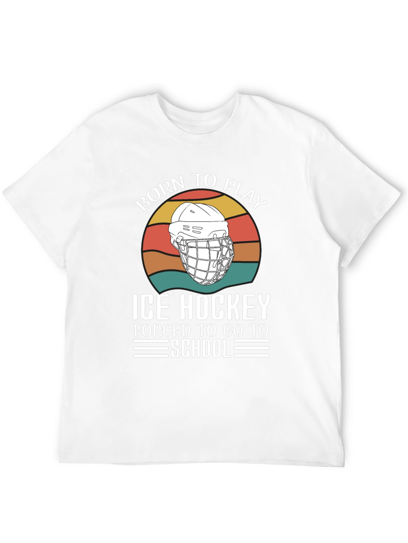 Born To Play Ice Hockey Graphic T-Shirt