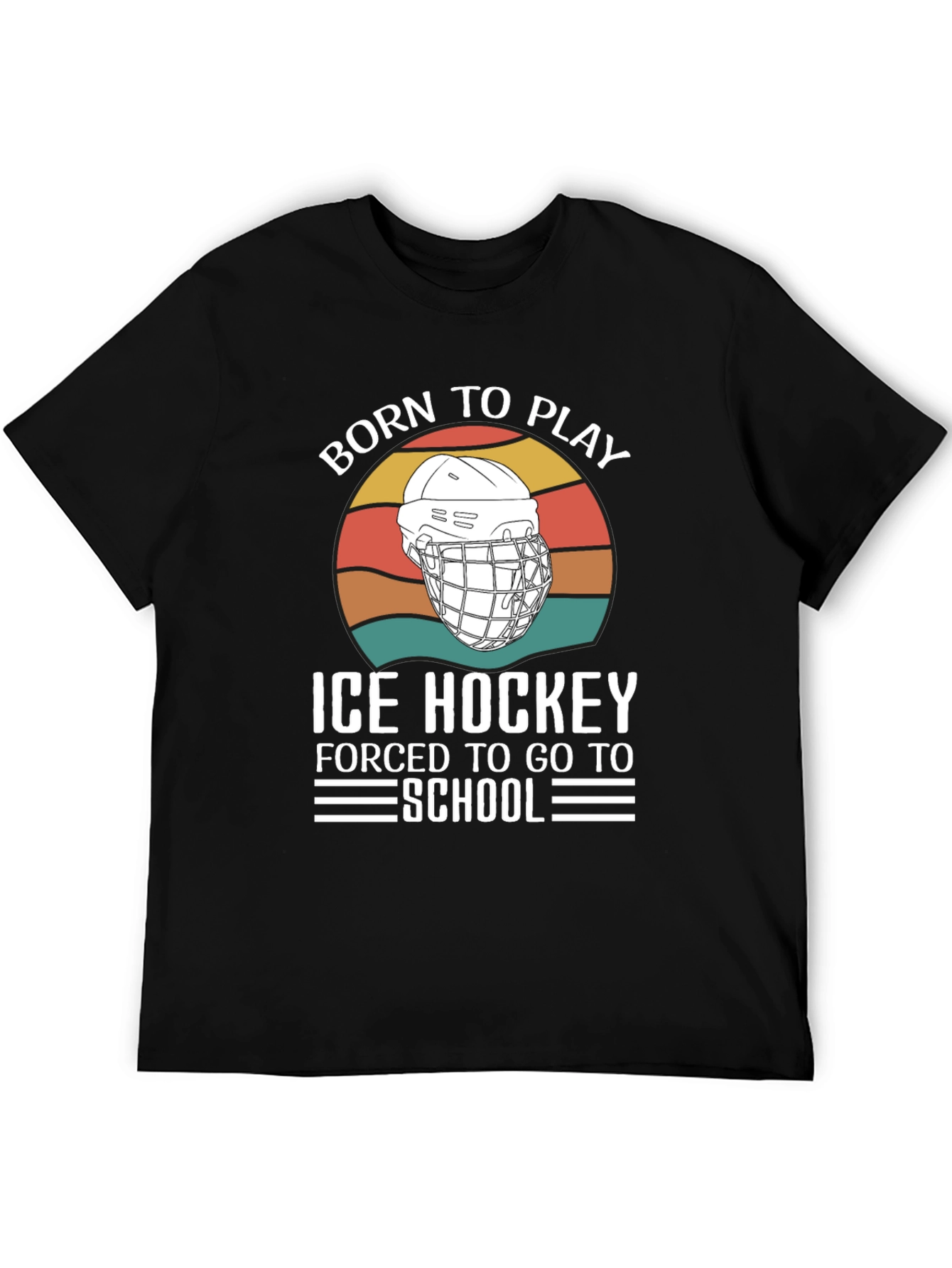 Born To Play Ice Hockey Graphic T-Shirt