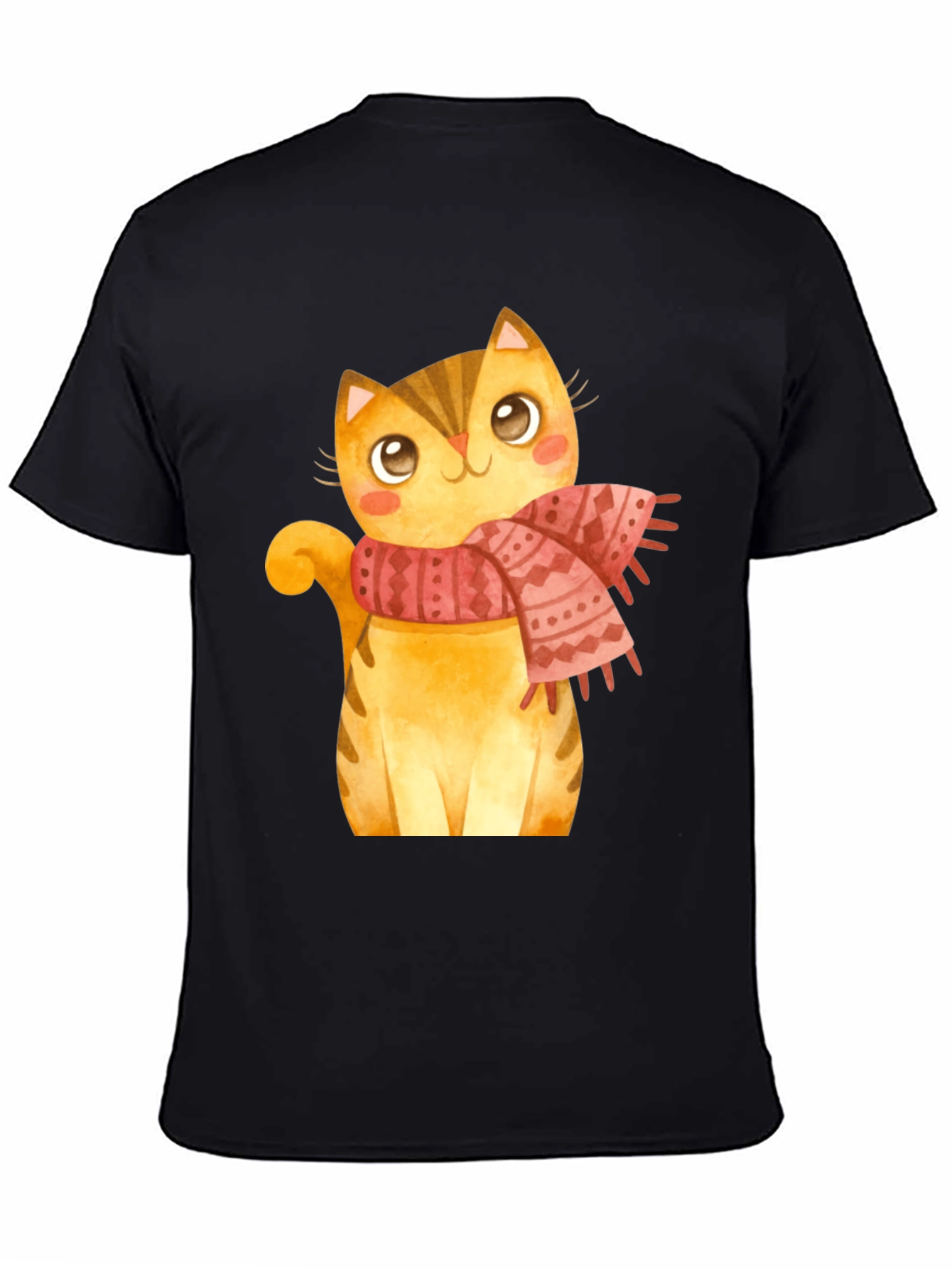 Cute Cat Scarf Graphic Tee
