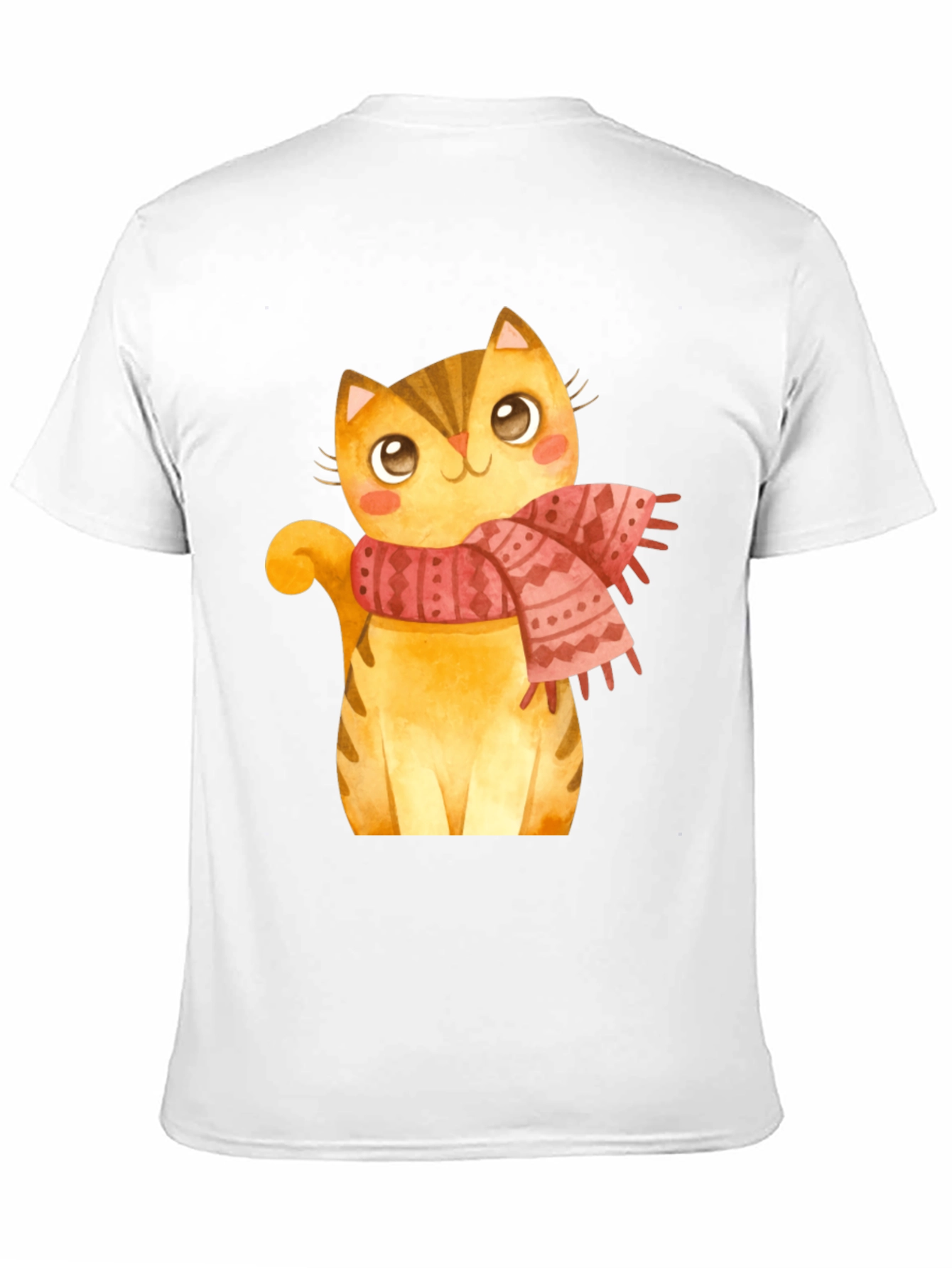 Cute Cat Scarf Graphic Tee