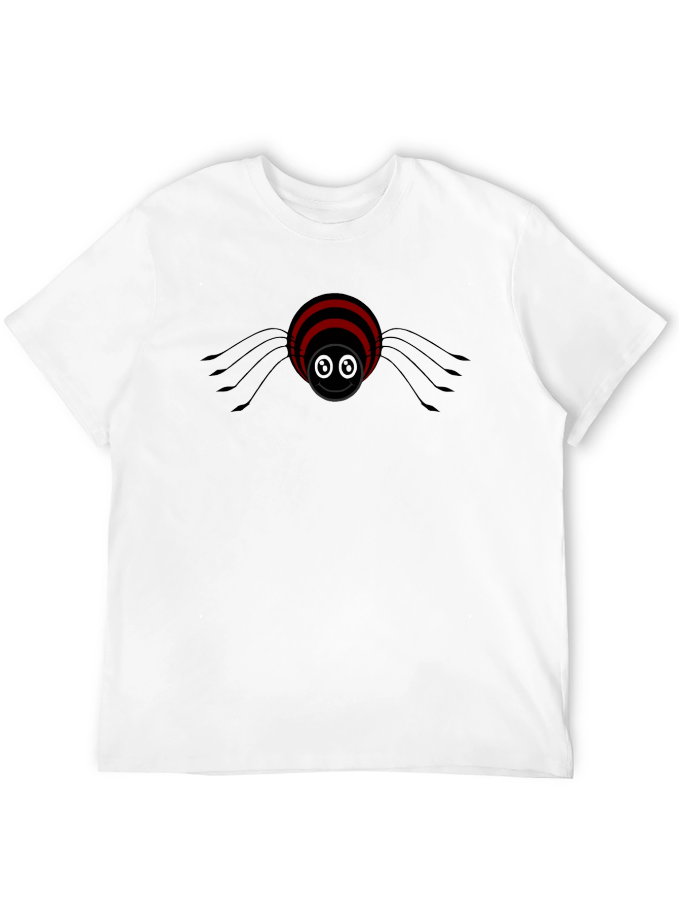 Cute Spider Graphic Black T-Shirt