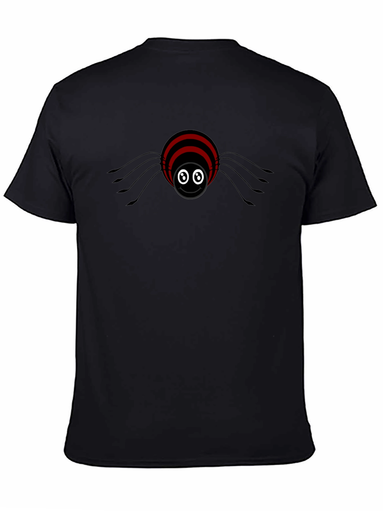 Cute Spider Graphic Black T-Shirt