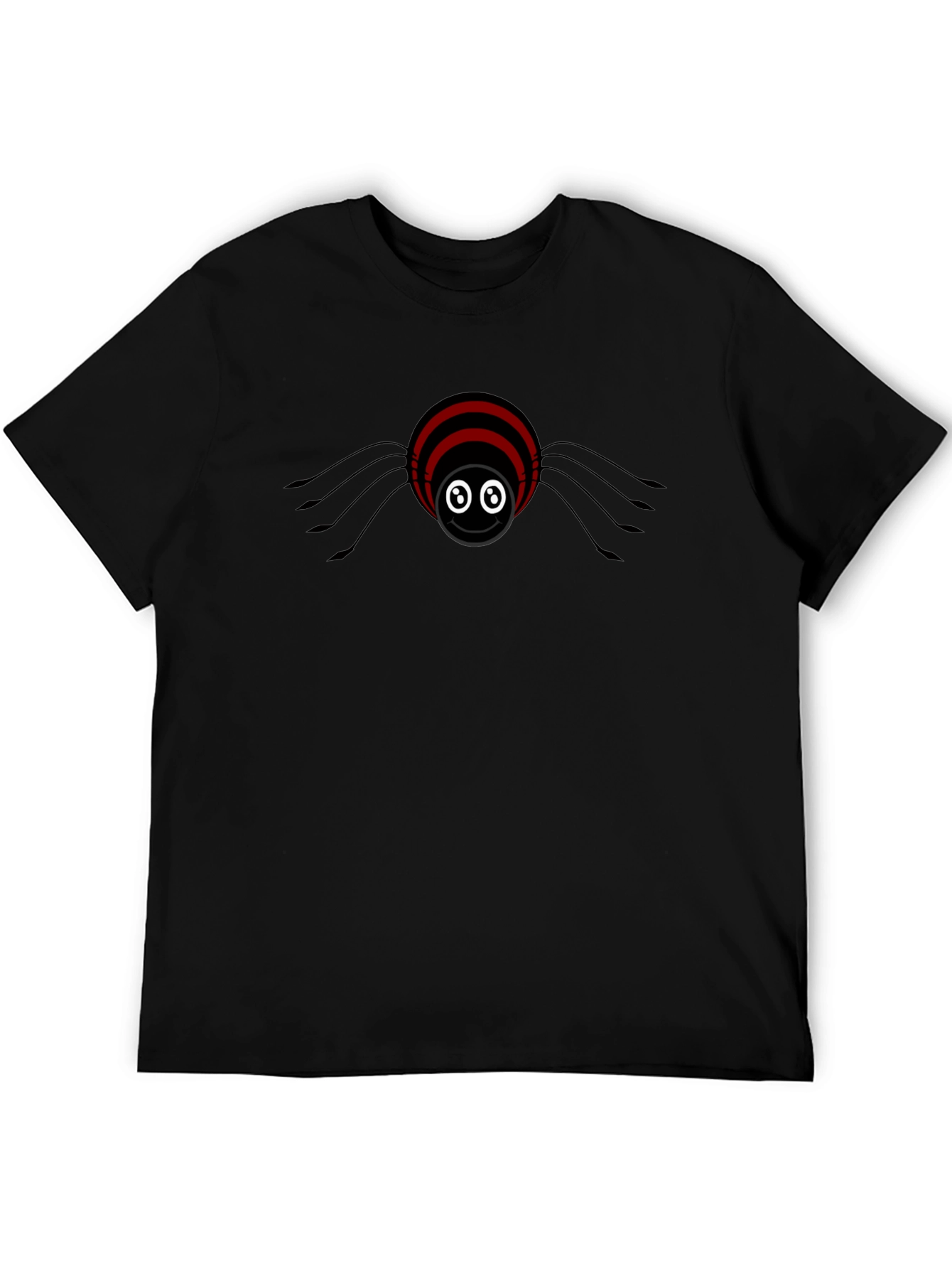 Cute Spider Graphic Black T-Shirt