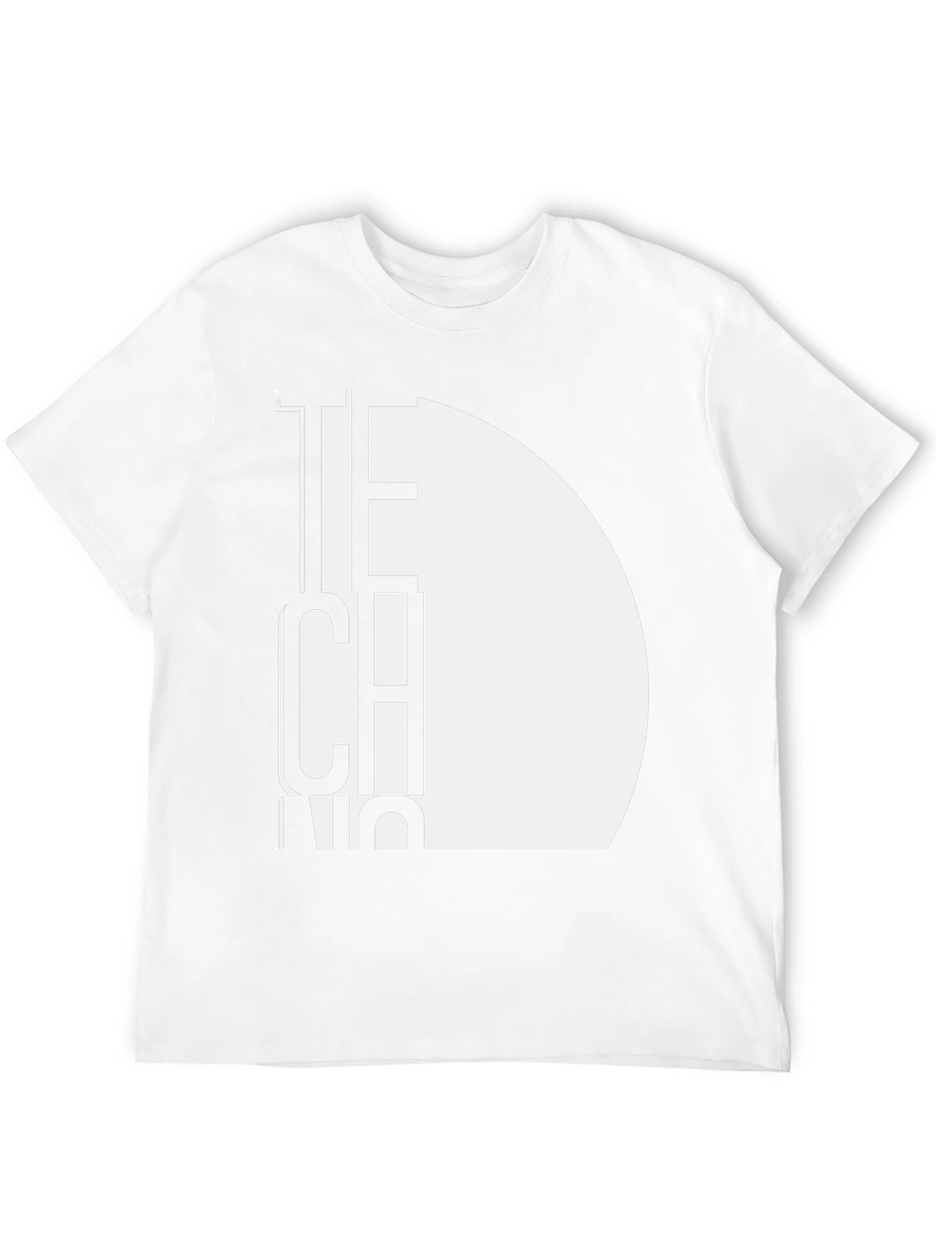 Modern Techno Graphic Tee - Black Cotton T-Shirt