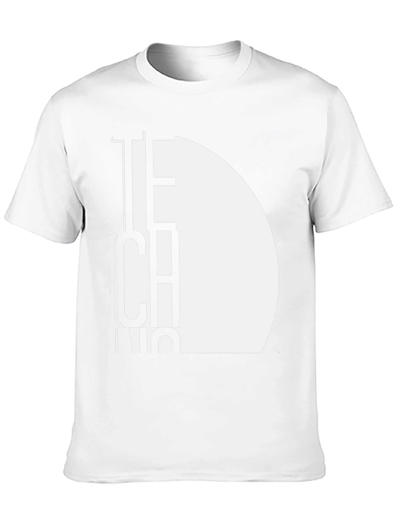 Modern Techno Graphic Tee - Black Cotton T-Shirt