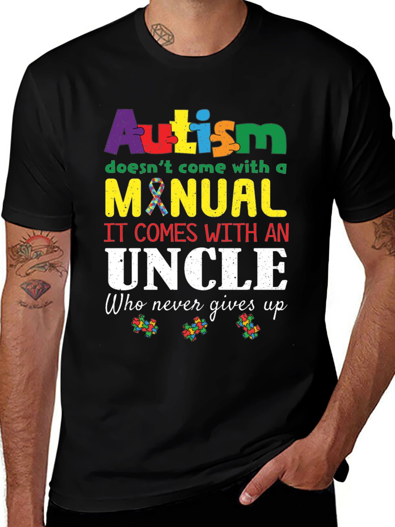 Autism Awareness Uncle T-Shirt