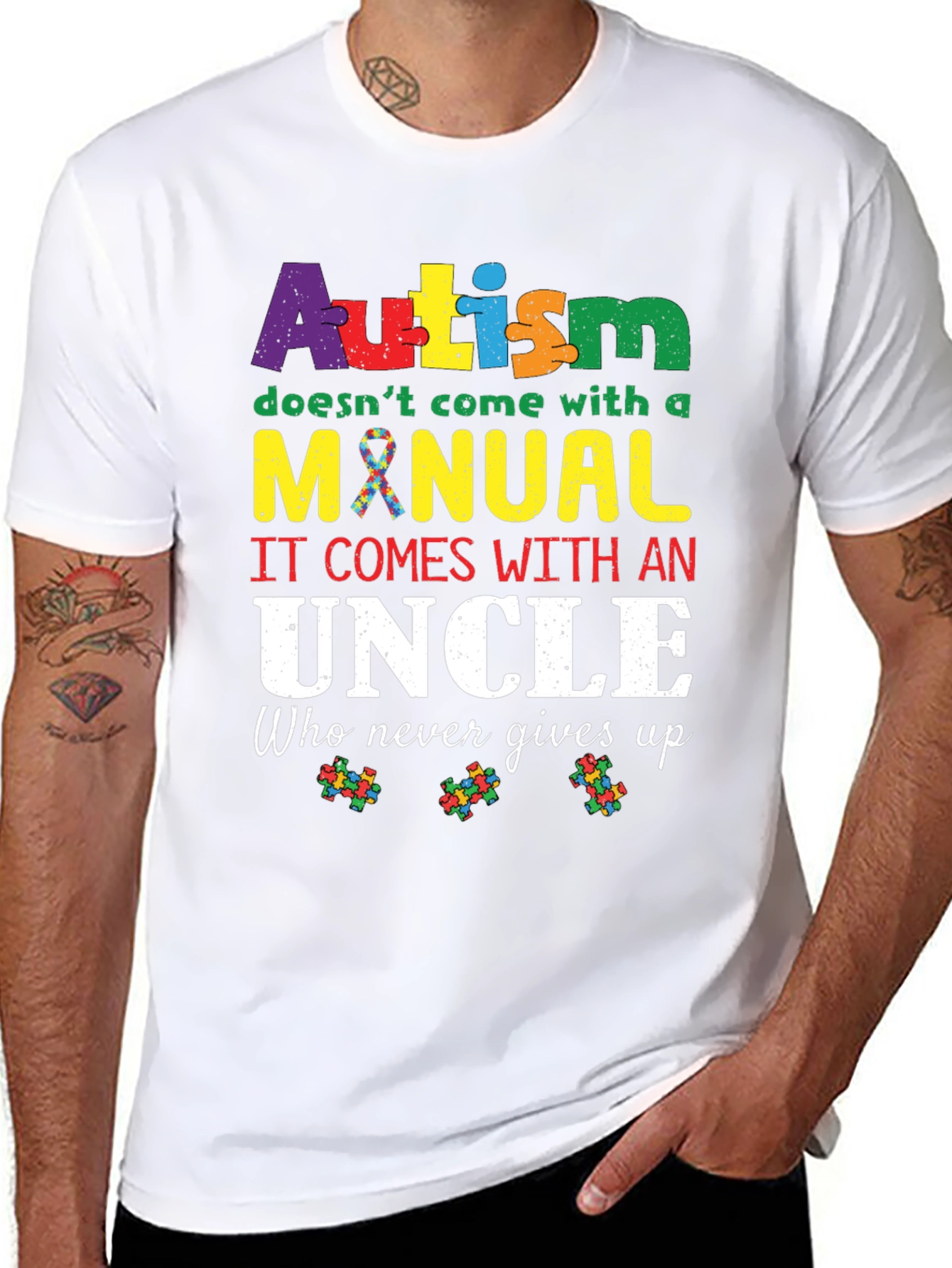 Autism Awareness Uncle T-Shirt