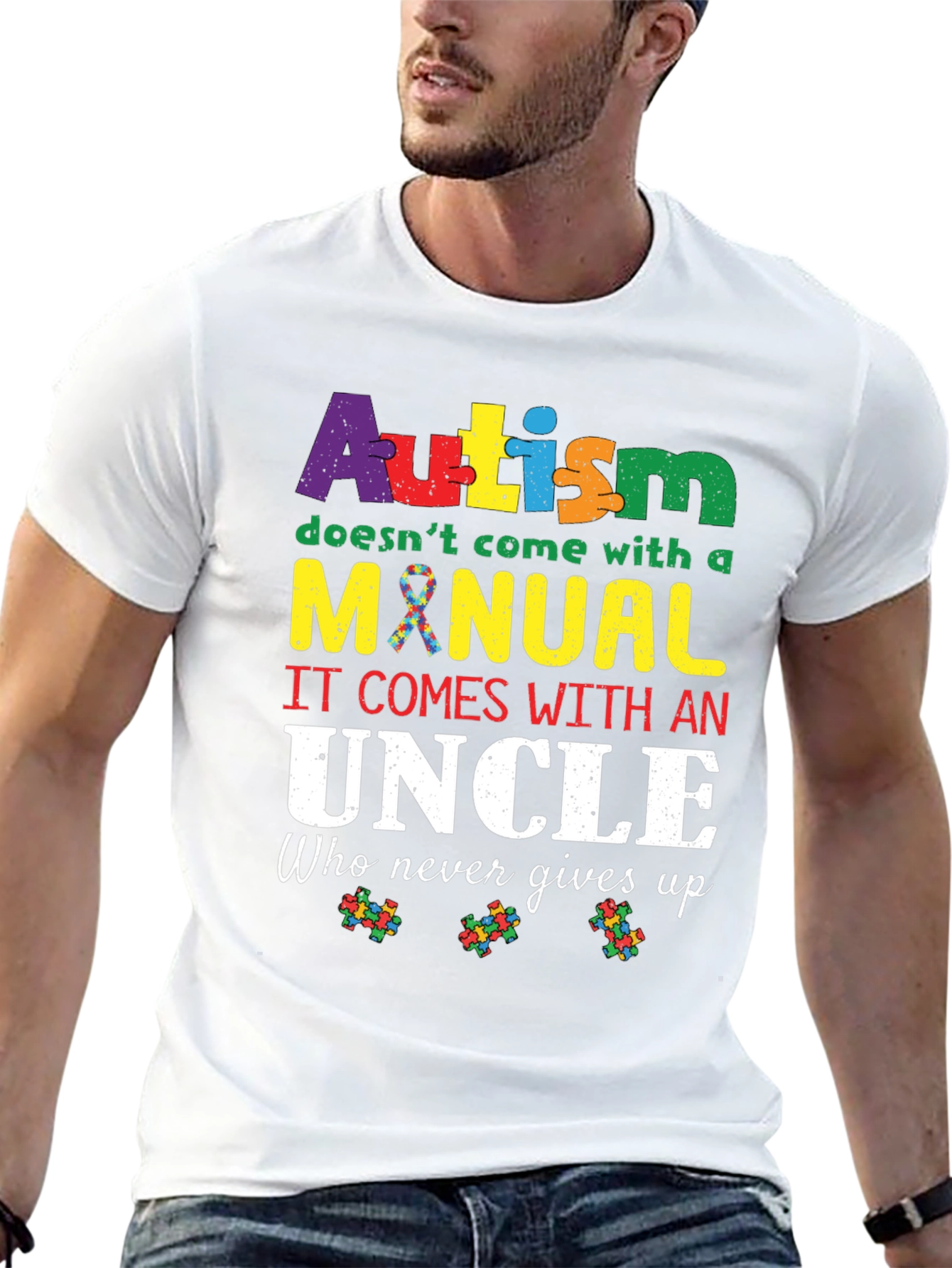Autism Awareness Uncle T-Shirt