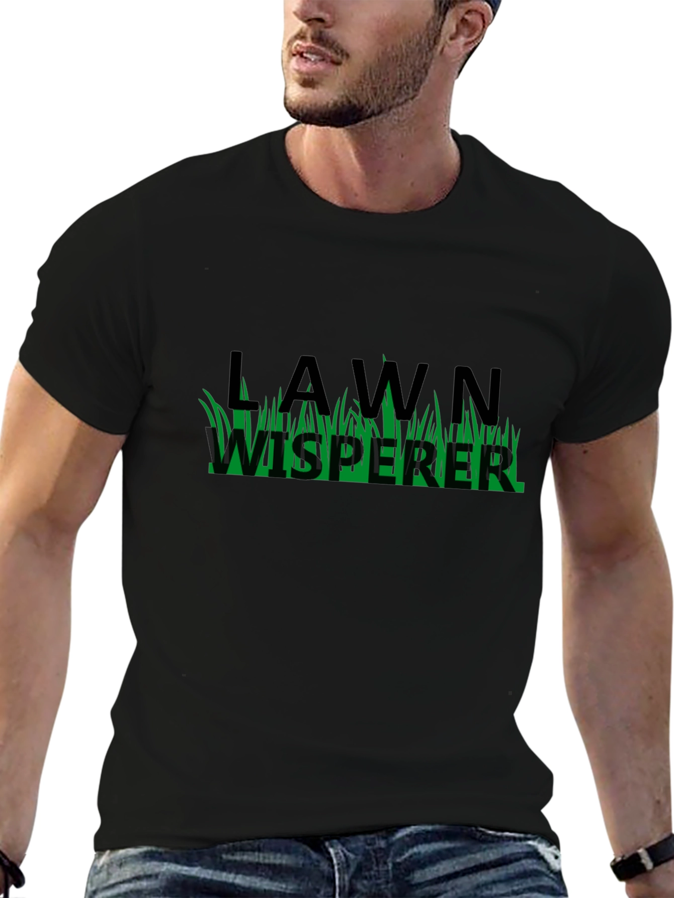 Lawn Whisperer T-Shirt - Black Cotton Blend
