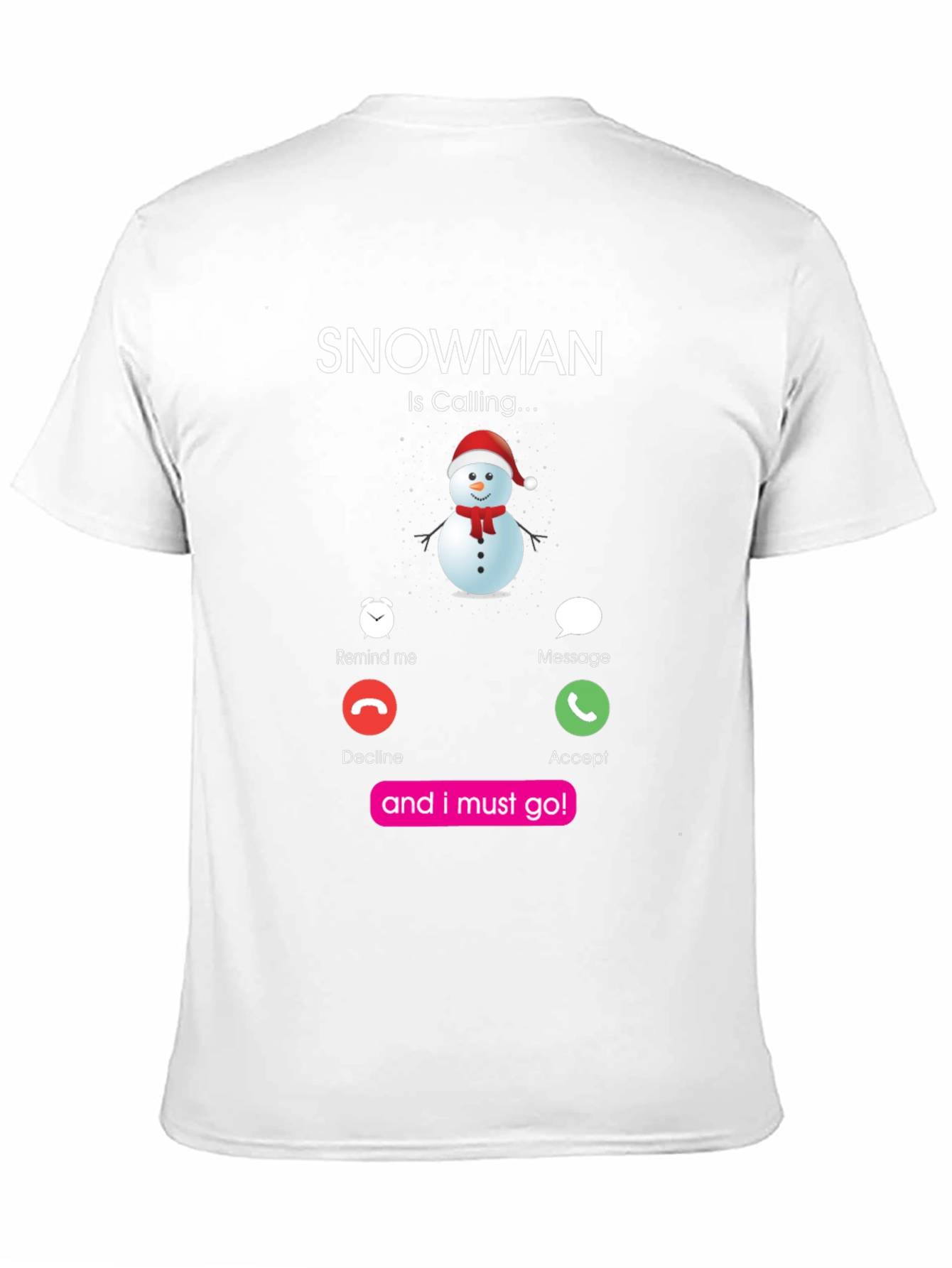 Snowman Calling Graphic T-Shirt