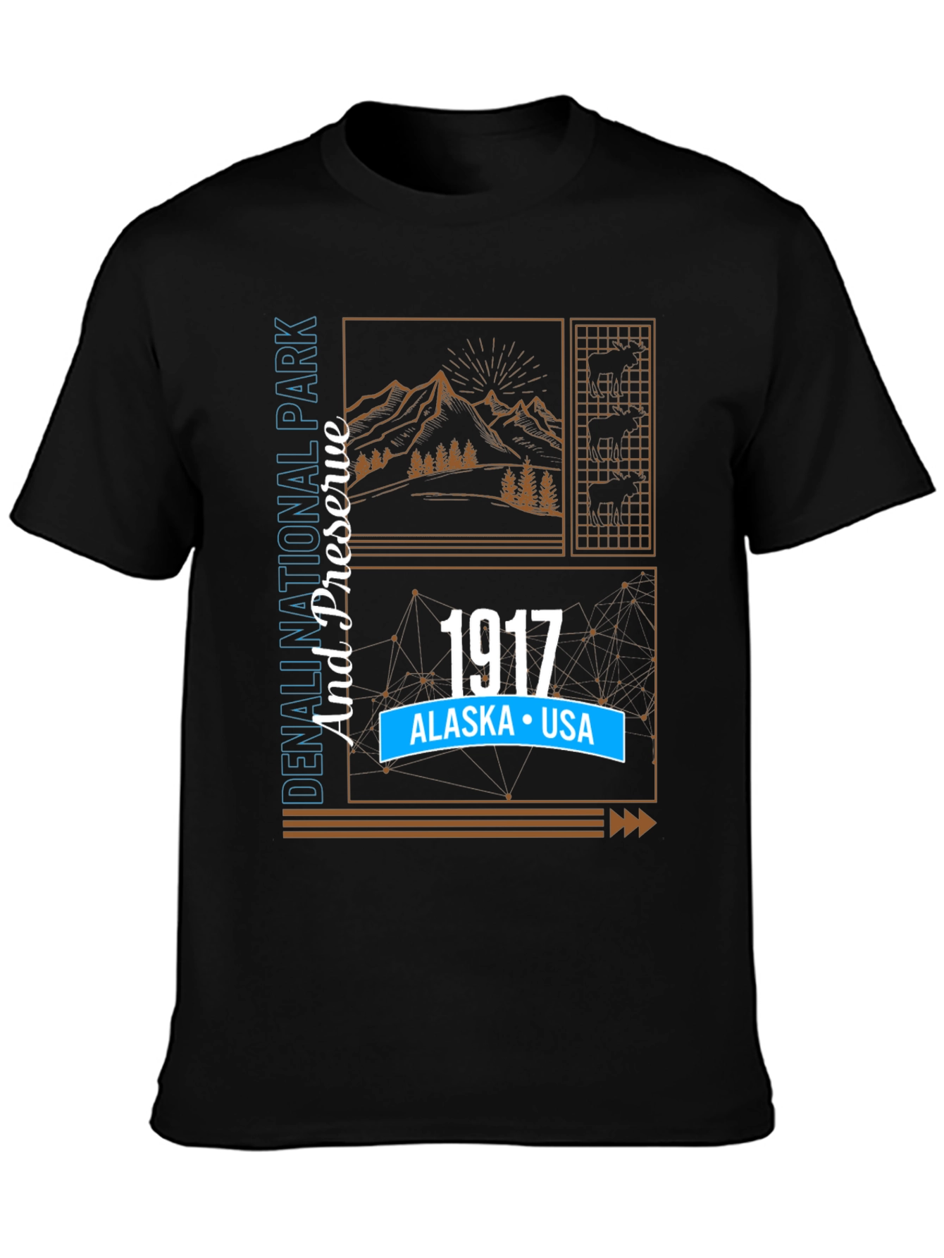 Denali National Park 1917 Graphic T-Shirt