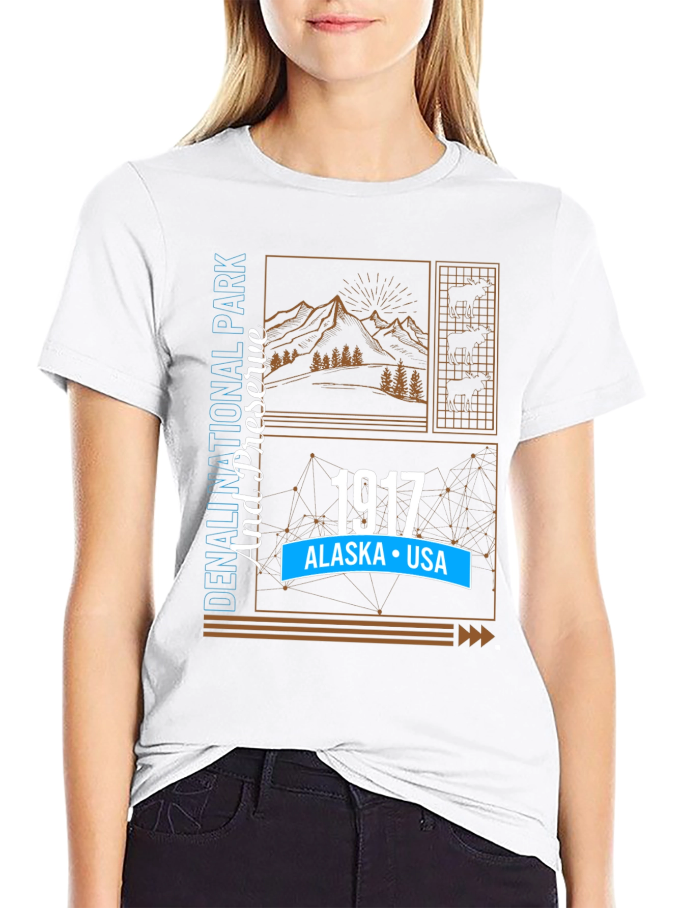 Denali National Park 1917 Graphic T-Shirt