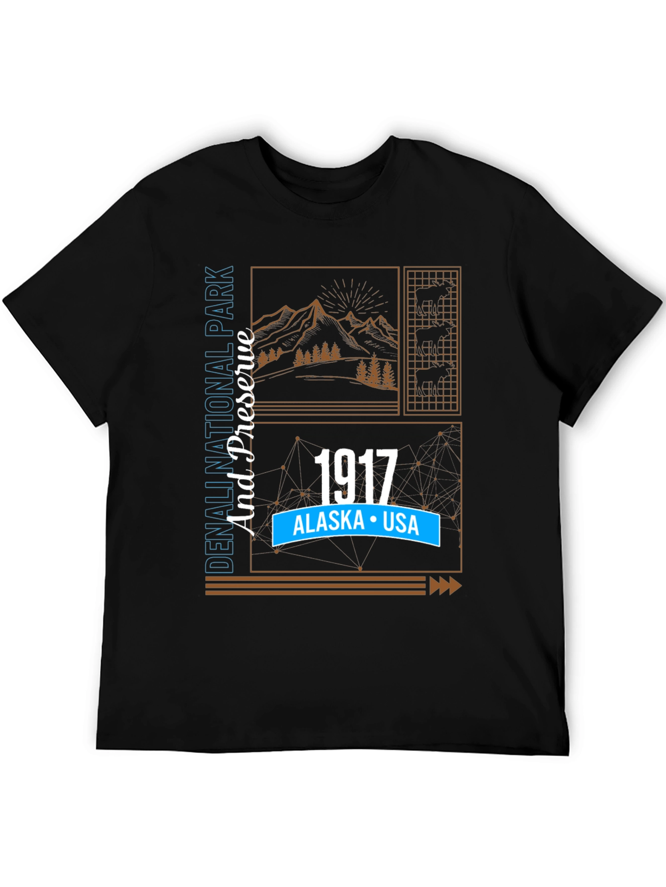 Denali National Park 1917 Graphic T-Shirt