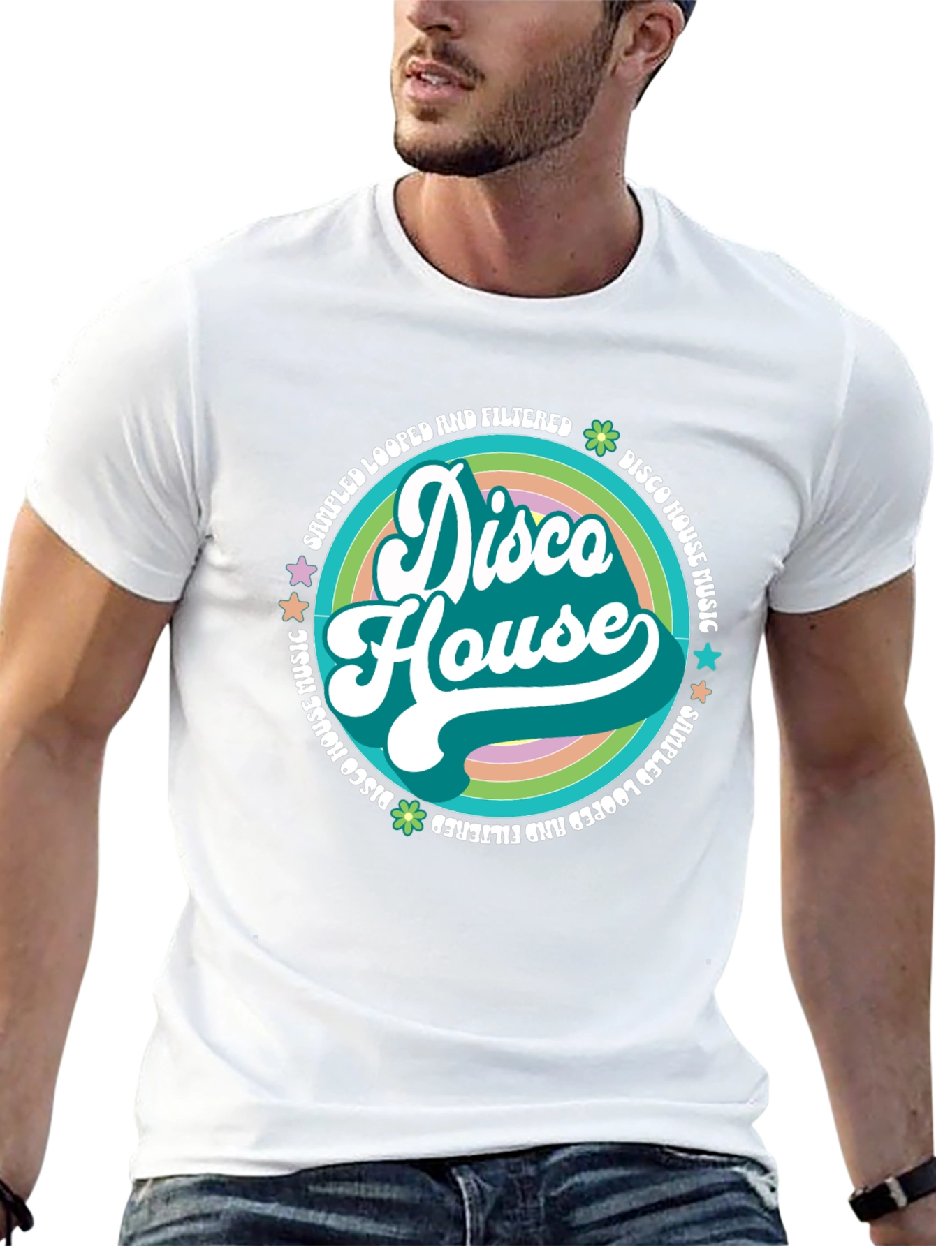 Disco House Retro Music Graphic Tee