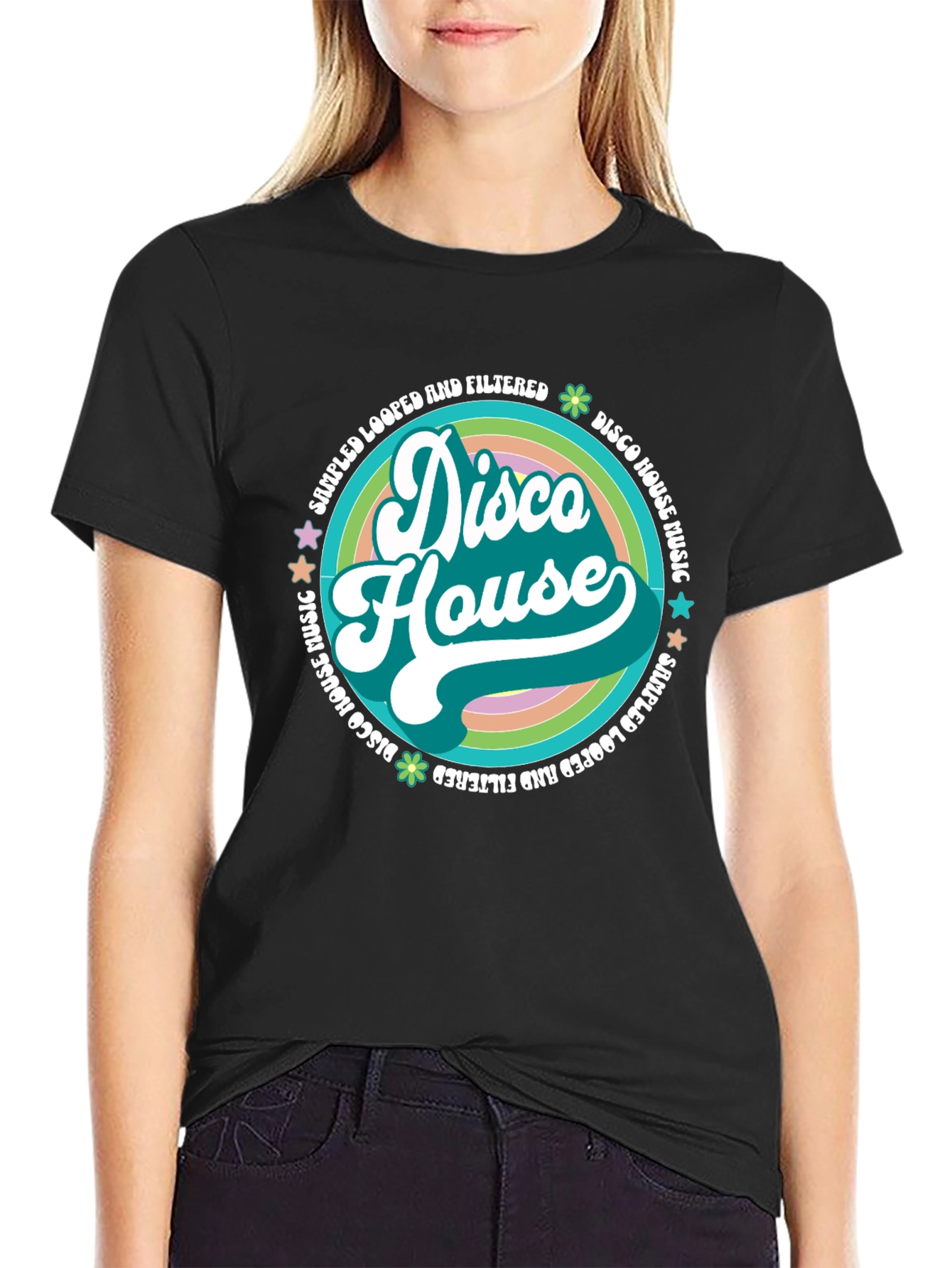 Disco House Retro Music Graphic Tee