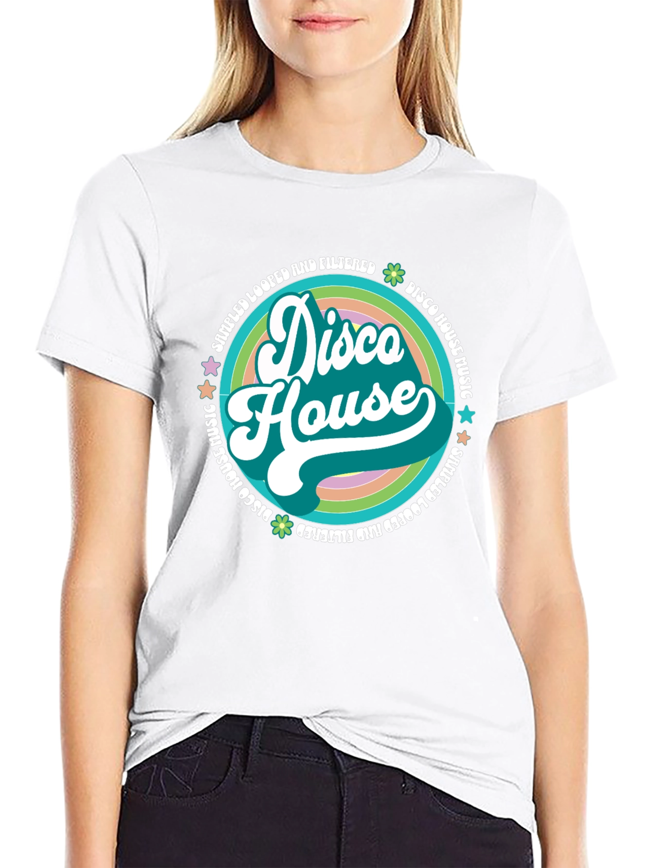 Disco House Retro Music Graphic Tee