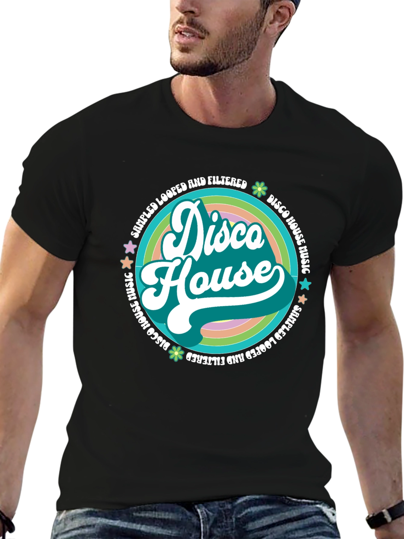 Disco House Retro Music Graphic Tee