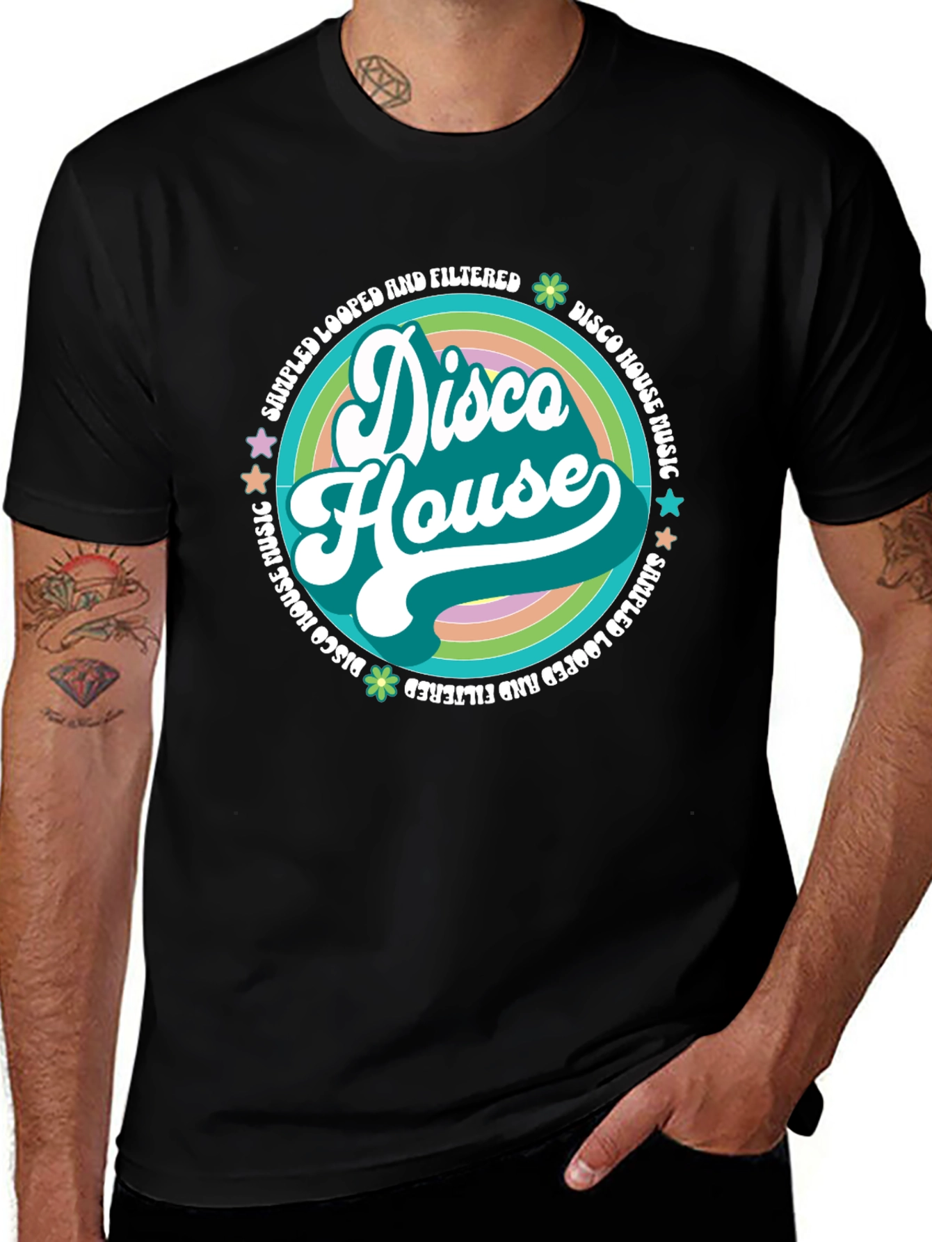 Disco House Retro Music Graphic Tee