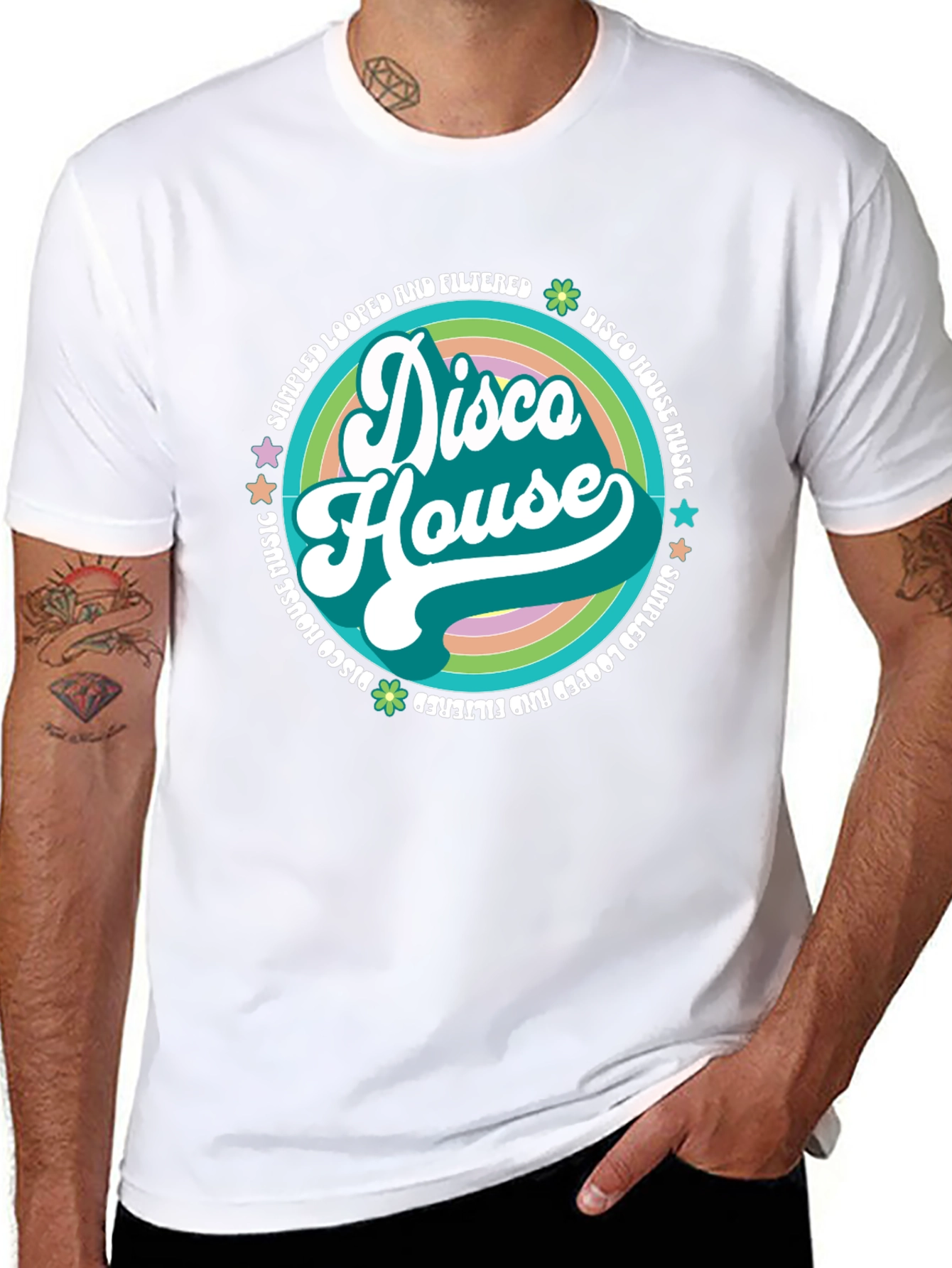 Disco House Retro Music Graphic Tee