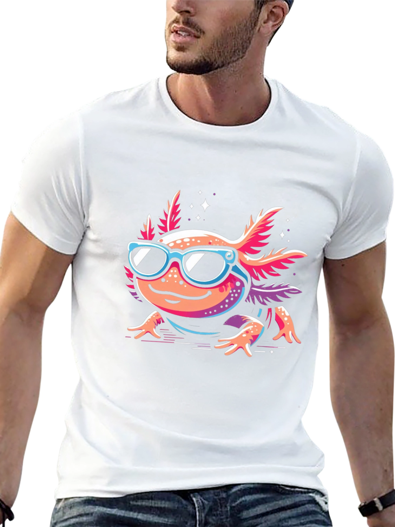 Cool Axolotl T-Shirt - Graphic Tee