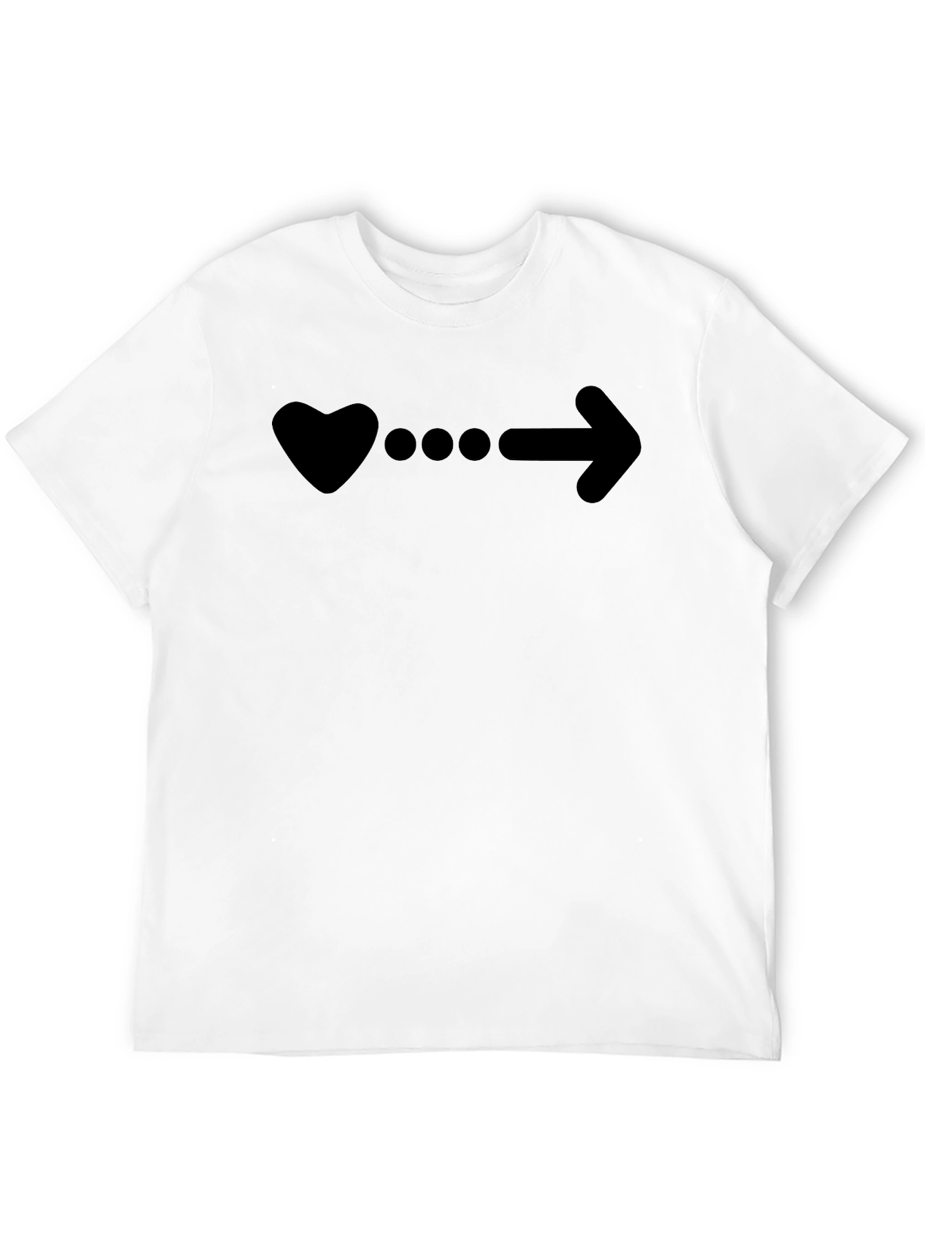 Heart to Arrow Graphic Black T-Shirt