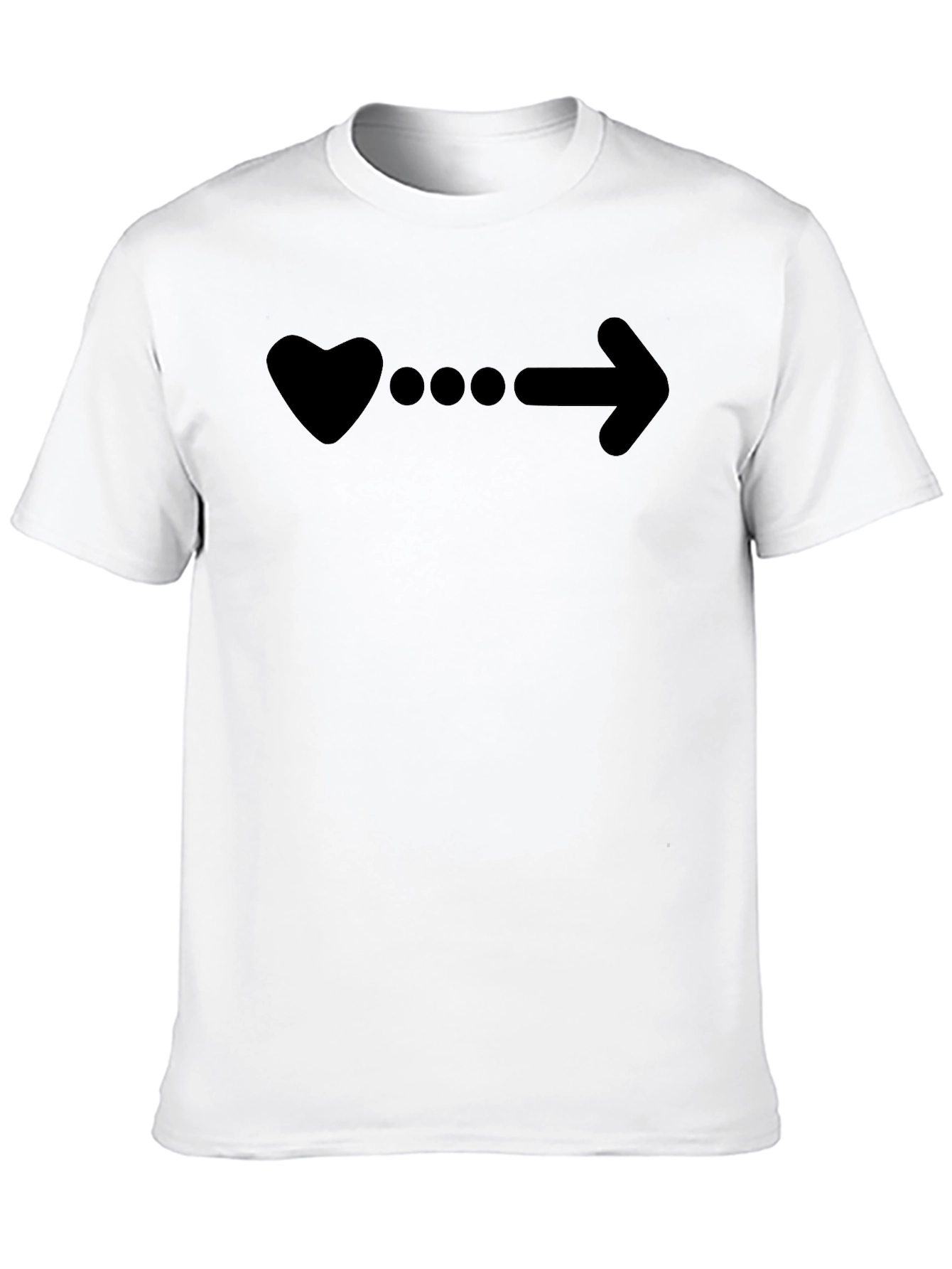 Heart to Arrow Graphic Black T-Shirt