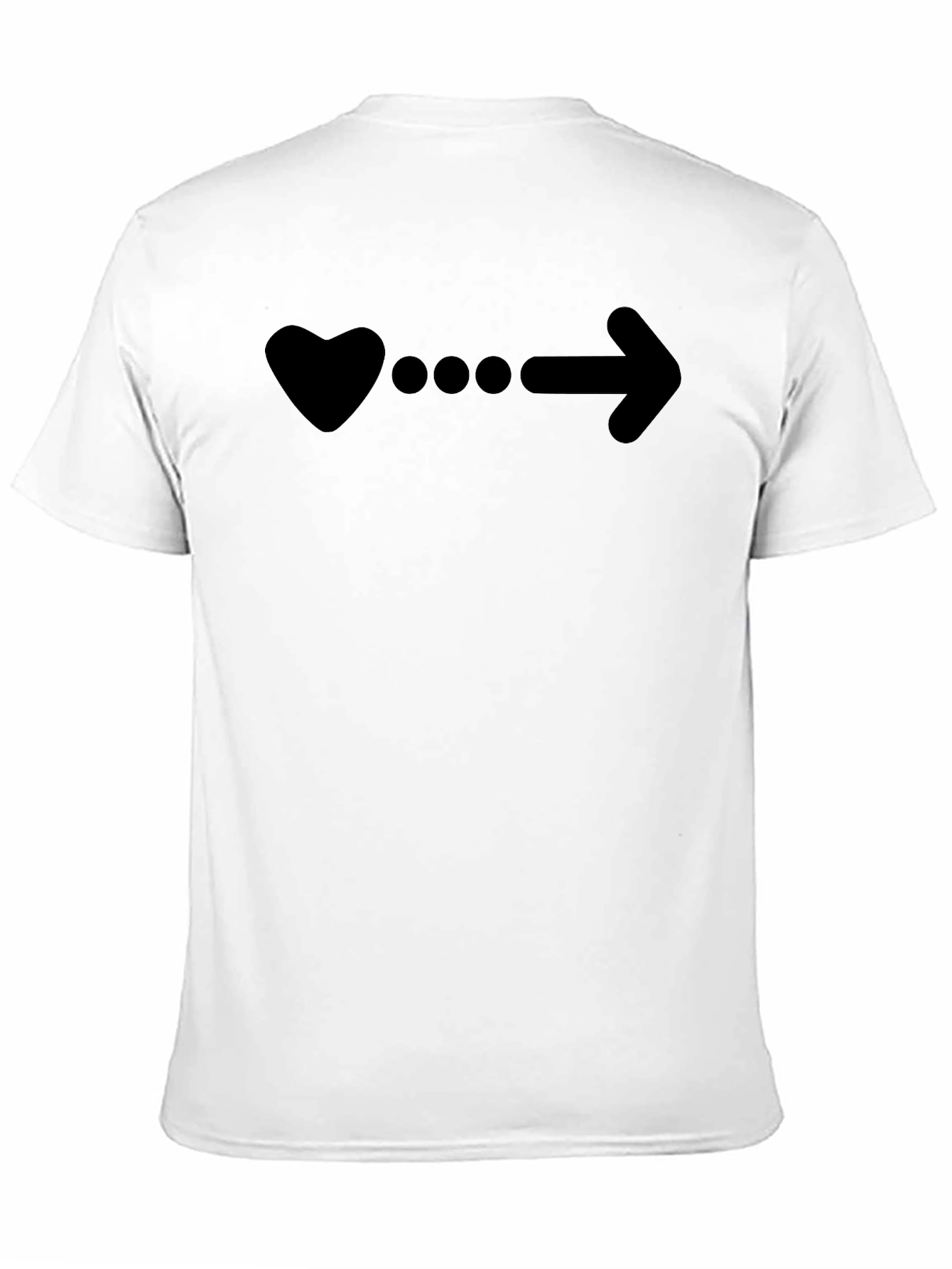 Heart to Arrow Graphic Black T-Shirt