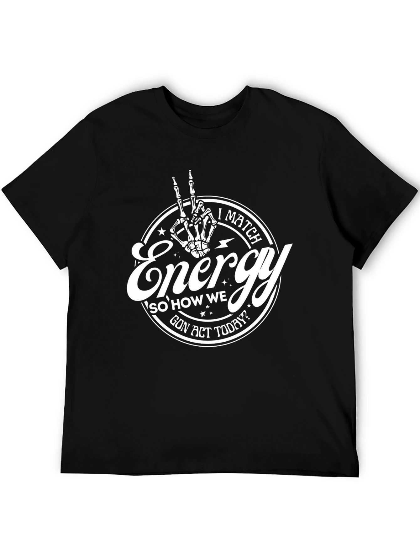 I Match Energy Black T-Shirt