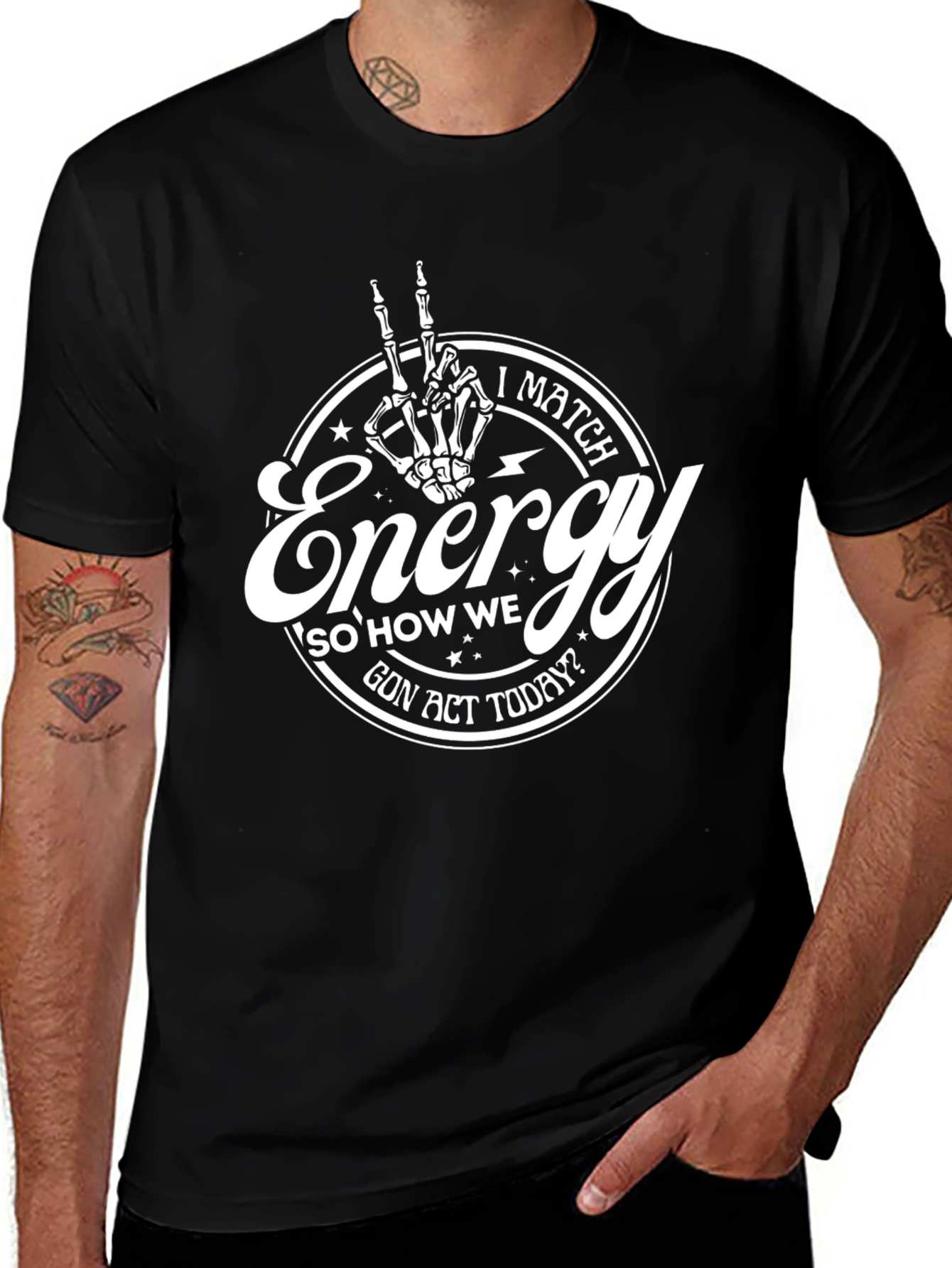 I Match Energy Black T-Shirt