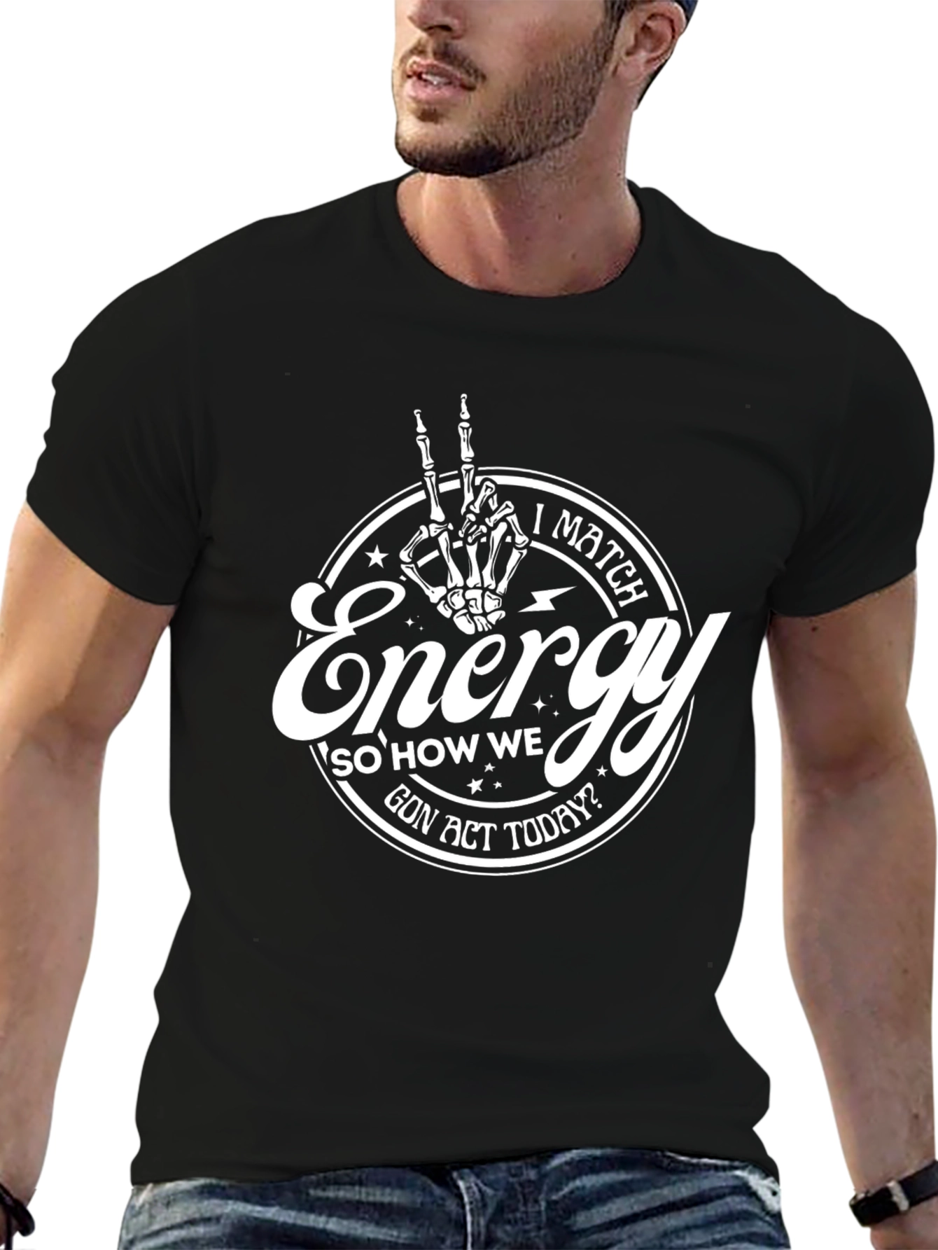 I Match Energy Black T-Shirt