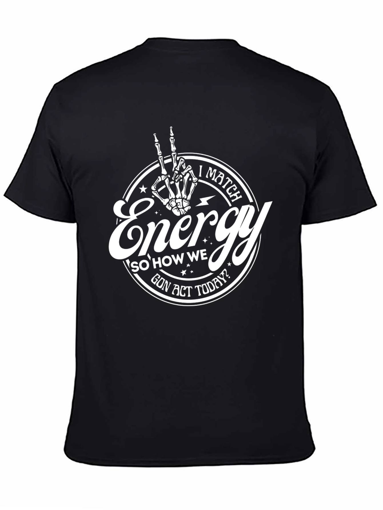 I Match Energy Black T-Shirt