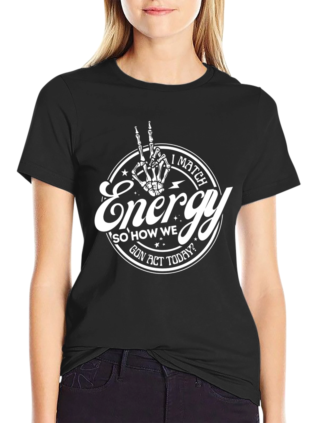 I Match Energy Black T-Shirt