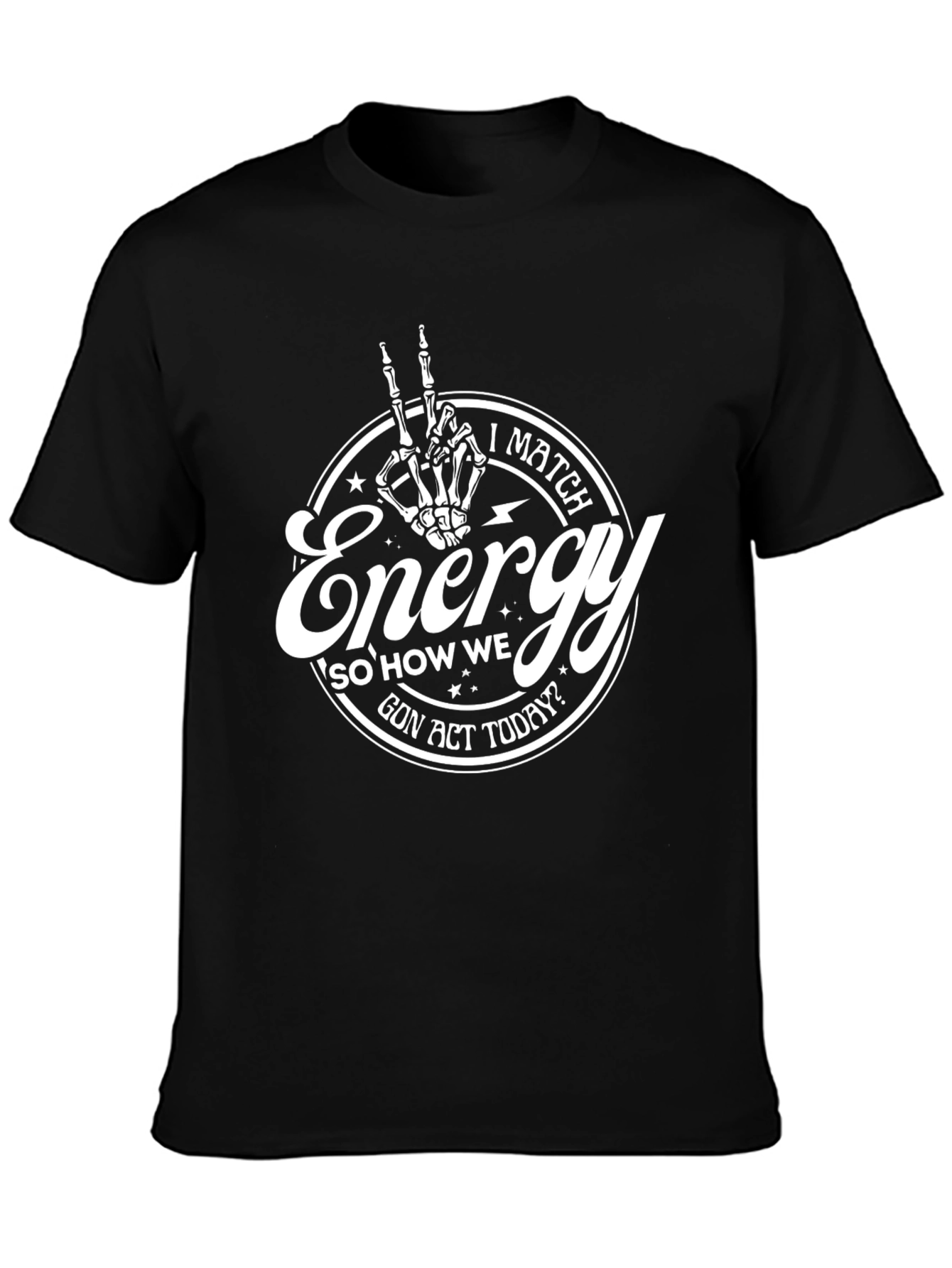 I Match Energy Black T-Shirt