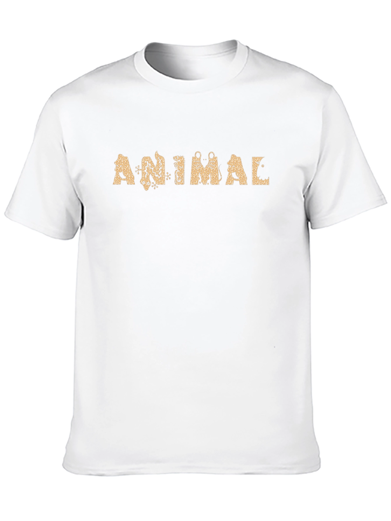 Animal Graphic Tee - Black Crew Neck T-Shirt