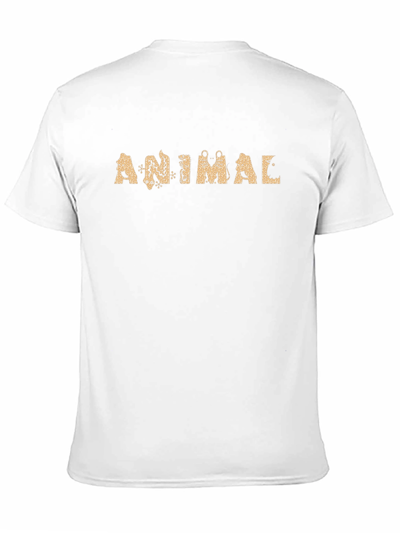 Animal Graphic Tee - Black Crew Neck T-Shirt