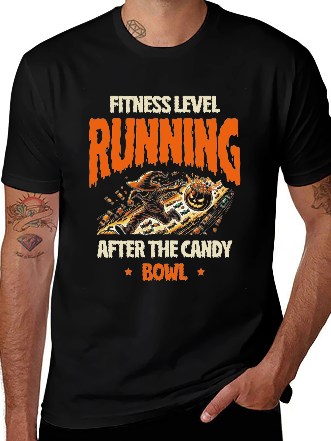 Fitness Level Running Halloween T-Shirt