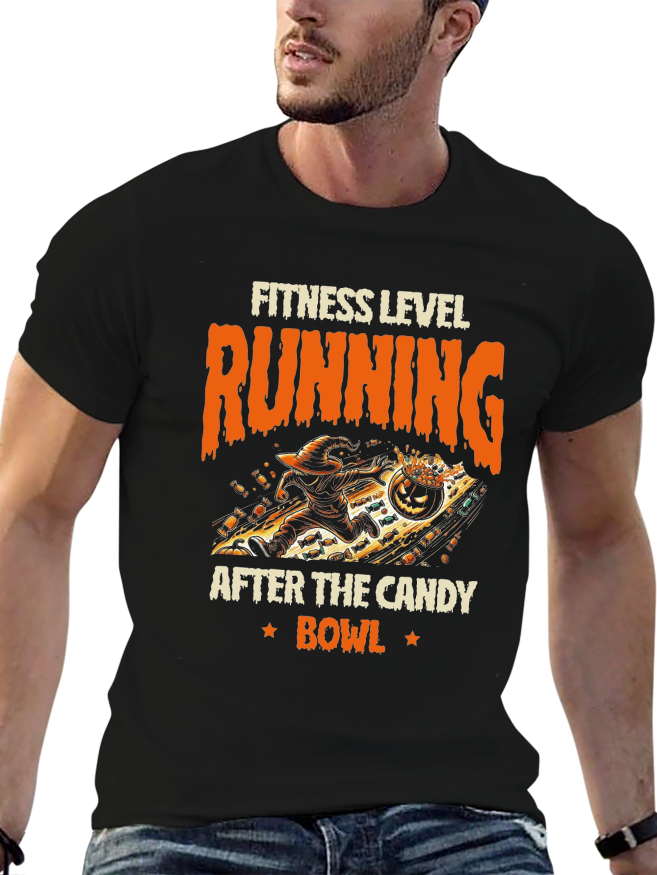 Fitness Level Running Halloween T-Shirt