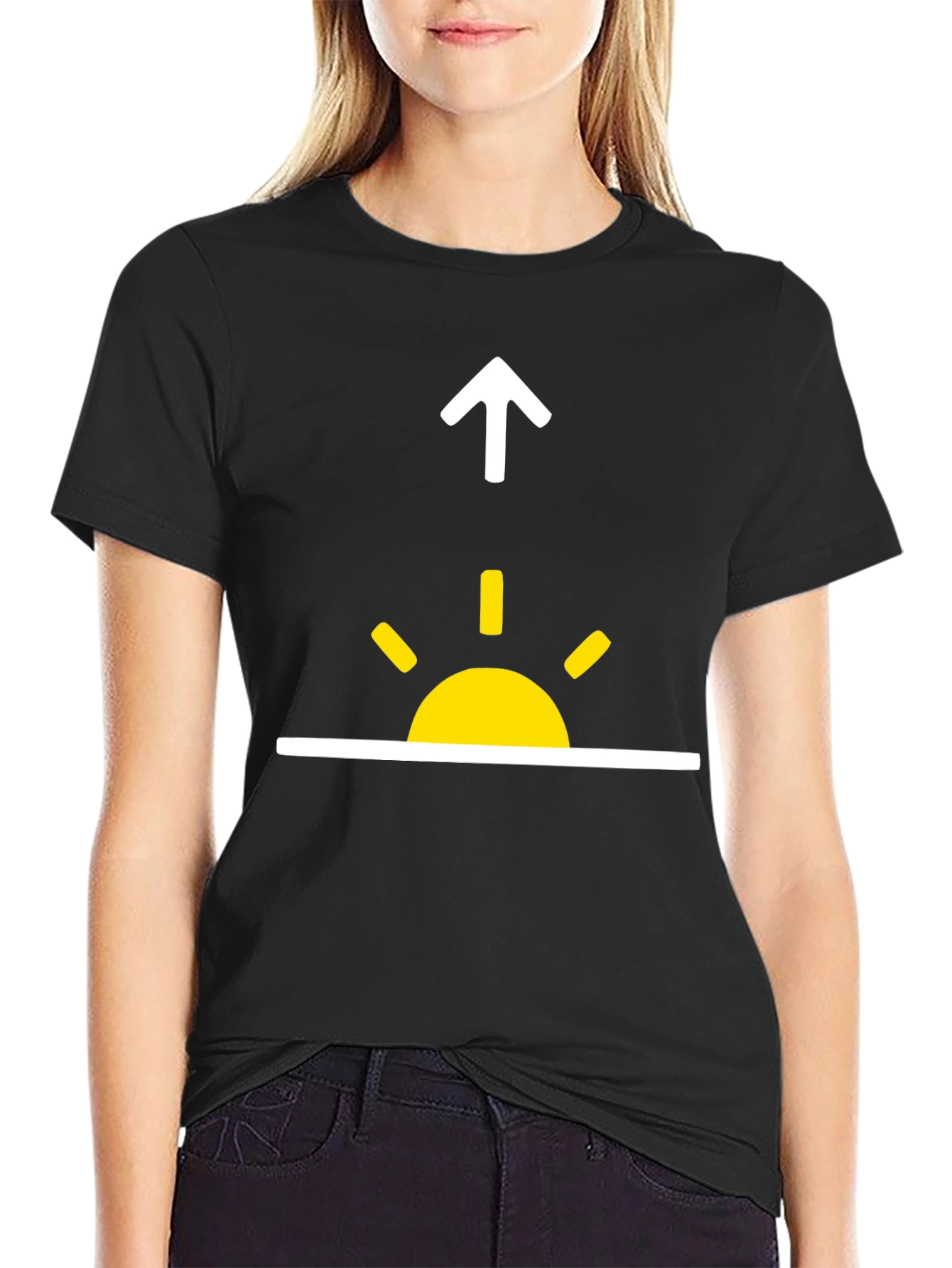 Sunrise Upward Arrow Graphic Tee - Stylish Everyday Wear