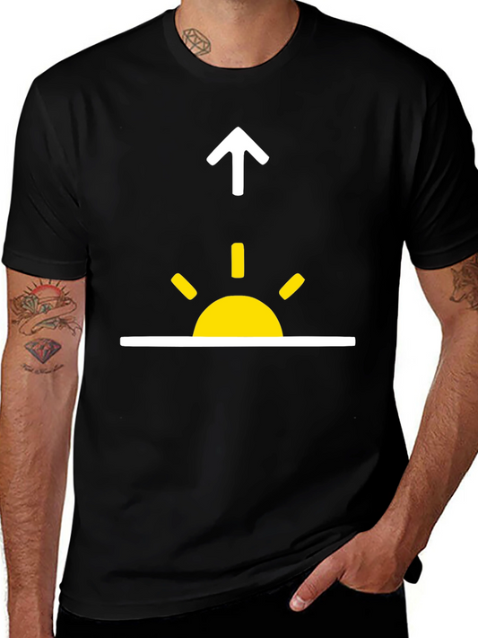Sunrise Upward Arrow Graphic Tee - Stylish Everyday Wear