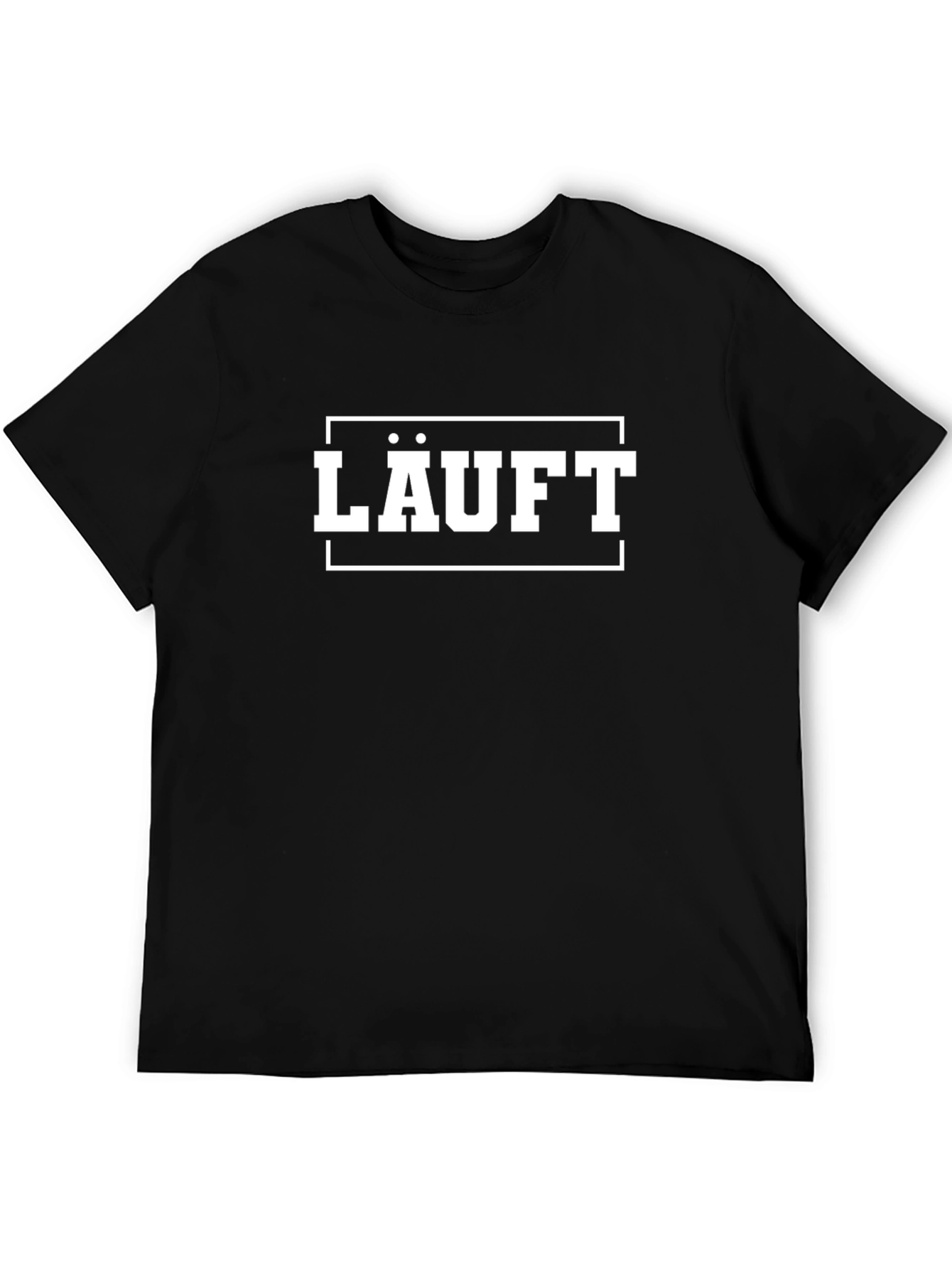 LÄUFT Graphic Tee - Black Casual T-Shirt
